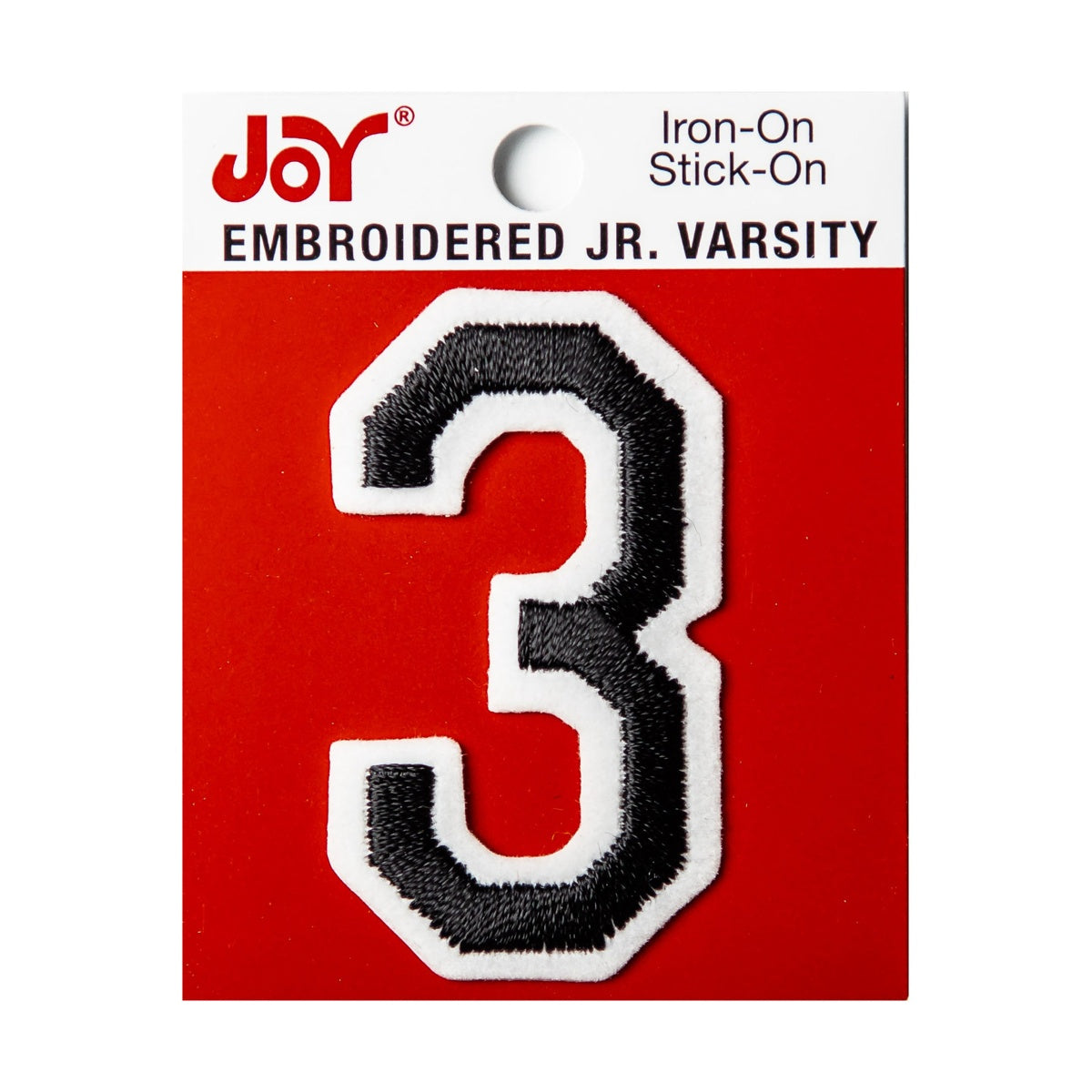 Joy Embroidered Iron-On 2 Inch Varsity Letters and Numbers