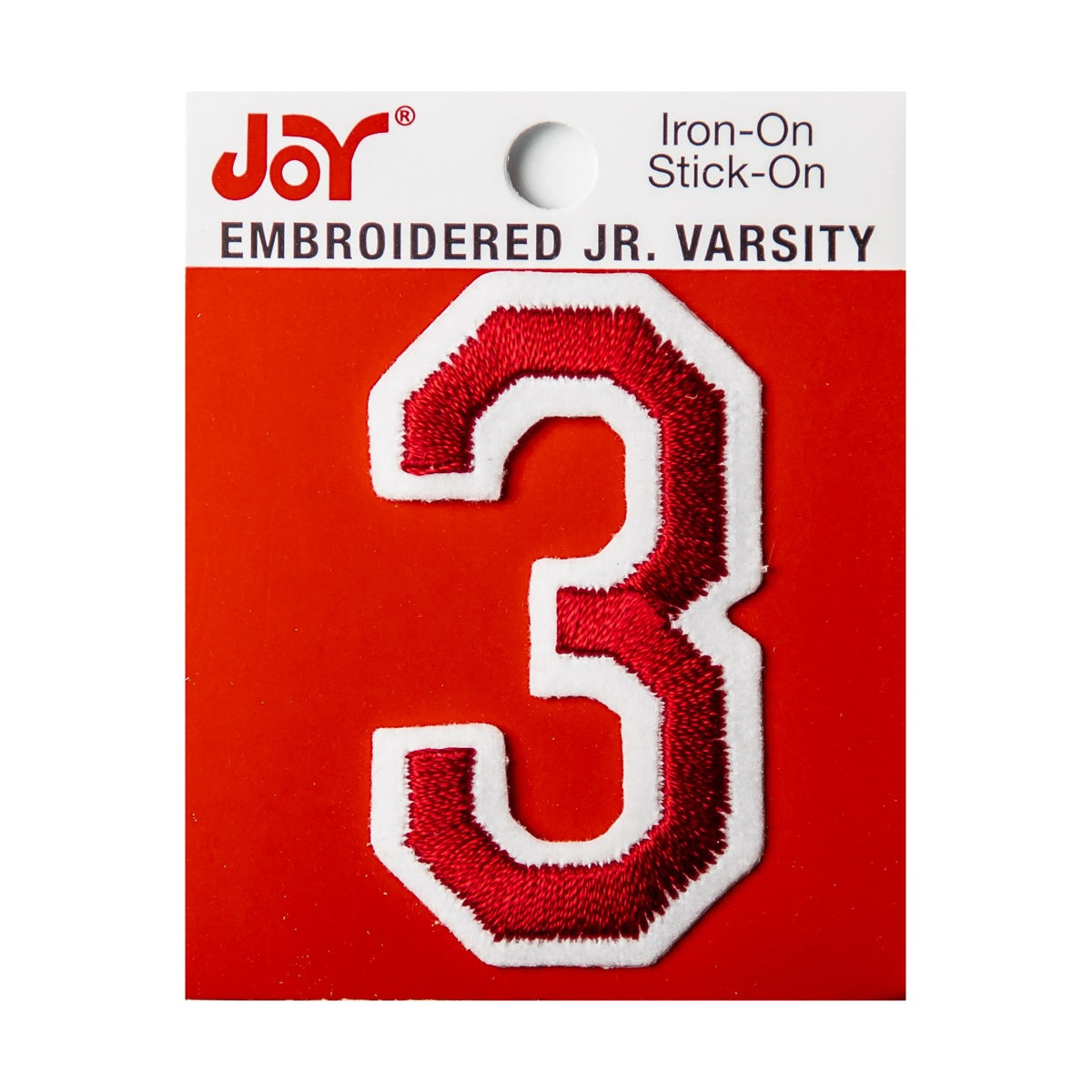 Joy Embroidered Iron-On 2 Inch Varsity Letters and Numbers