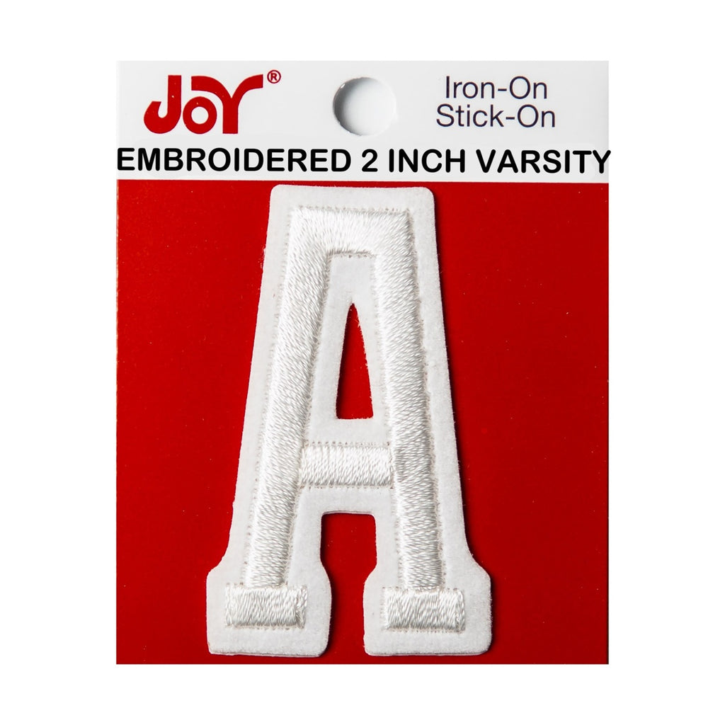 Joy Embroidered Iron-On 2 Inch Varsity Letters and Numbers