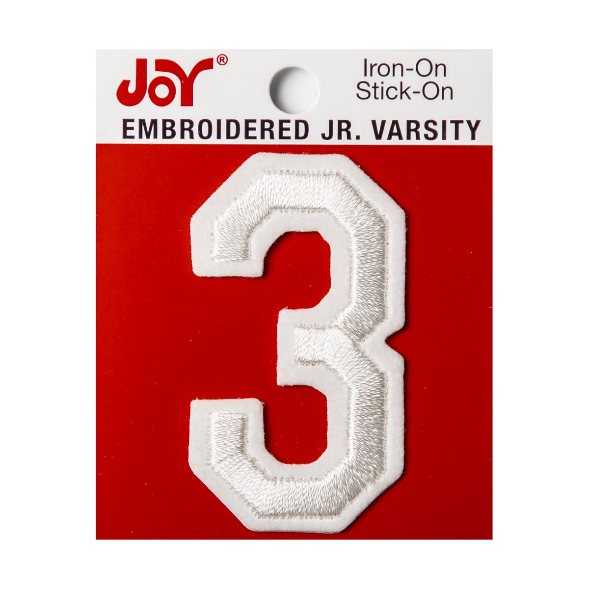 Joy Embroidered Iron-On 2 Inch Varsity Letters and Numbers