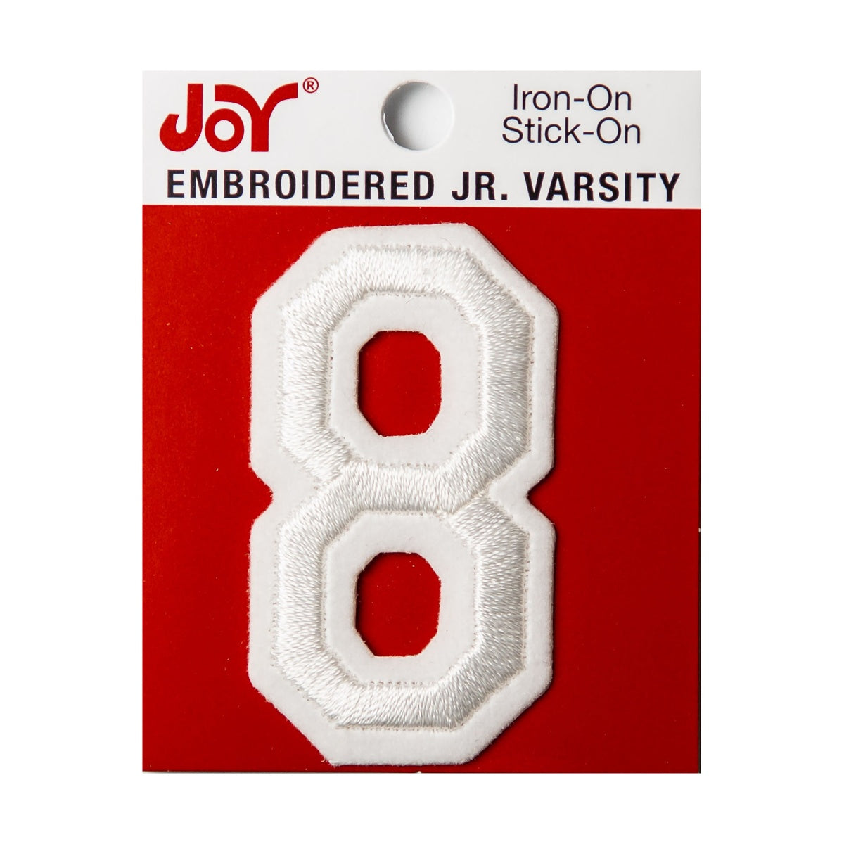 Joy Embroidered Iron-On 2 Inch Varsity Letters and Numbers