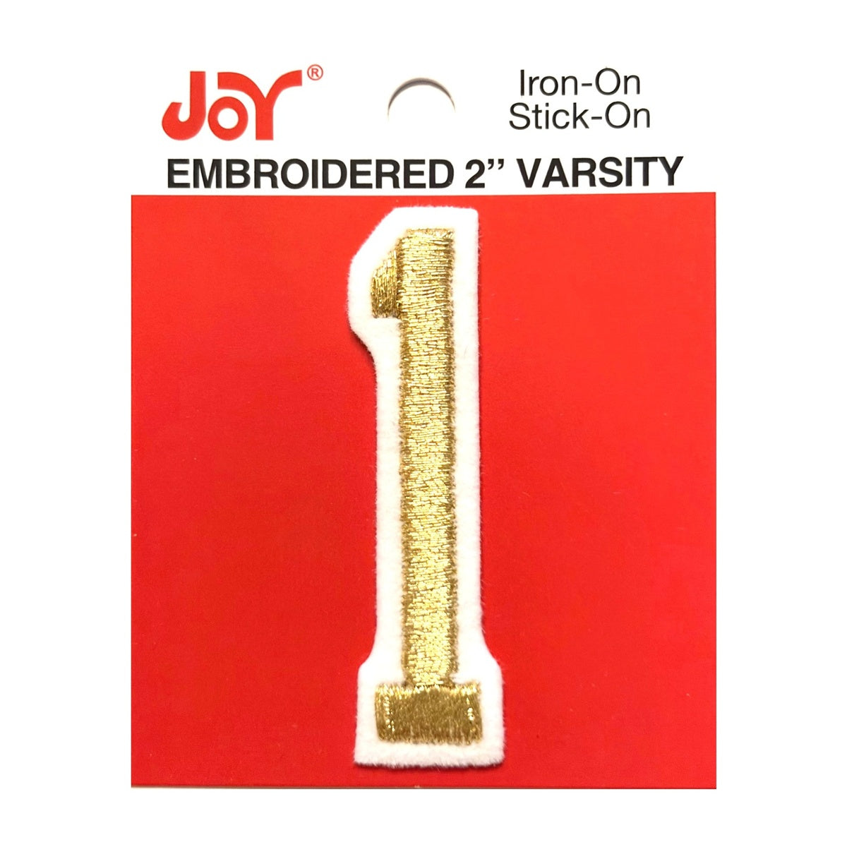 Joy Embroidered Iron-On 2 Inch Varsity Letters and Numbers