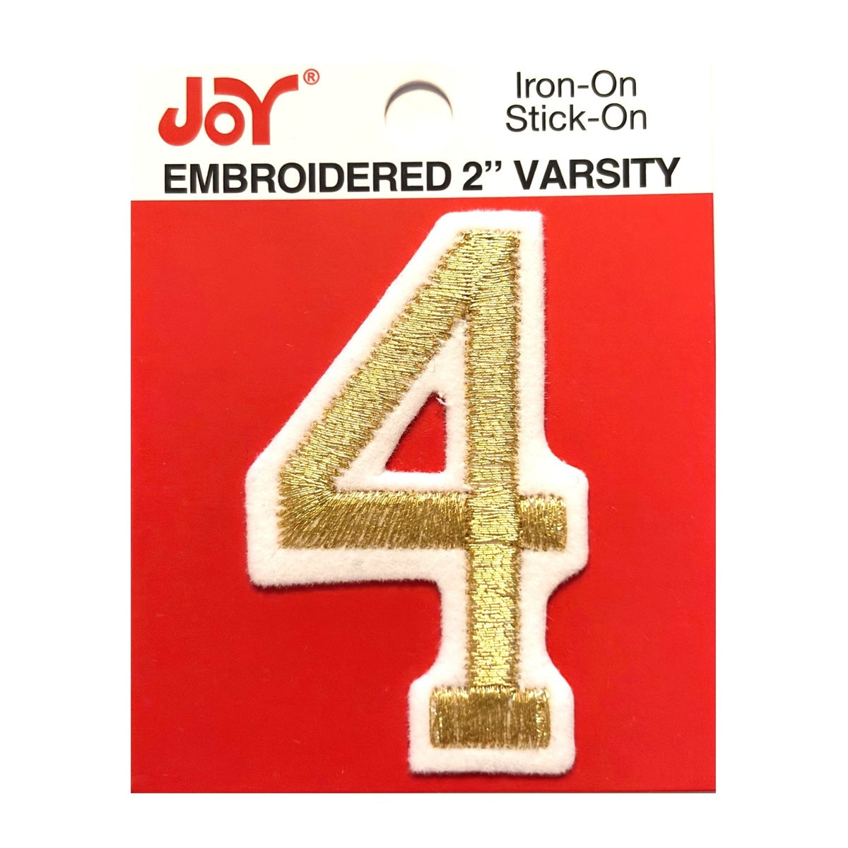 Joy Embroidered Iron-On 2 Inch Varsity Letters and Numbers