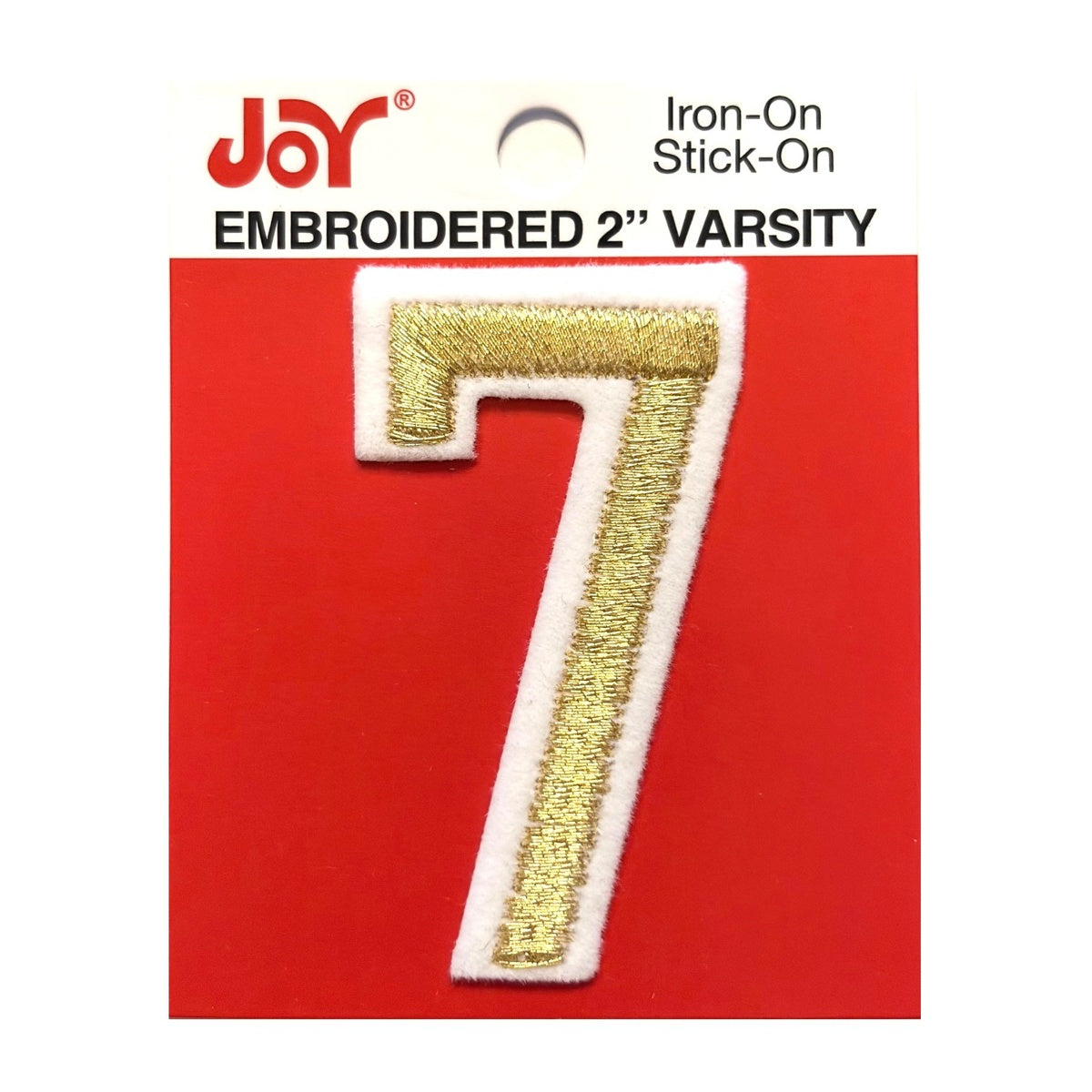 Joy Embroidered Iron-On 2 Inch Varsity Letters and Numbers
