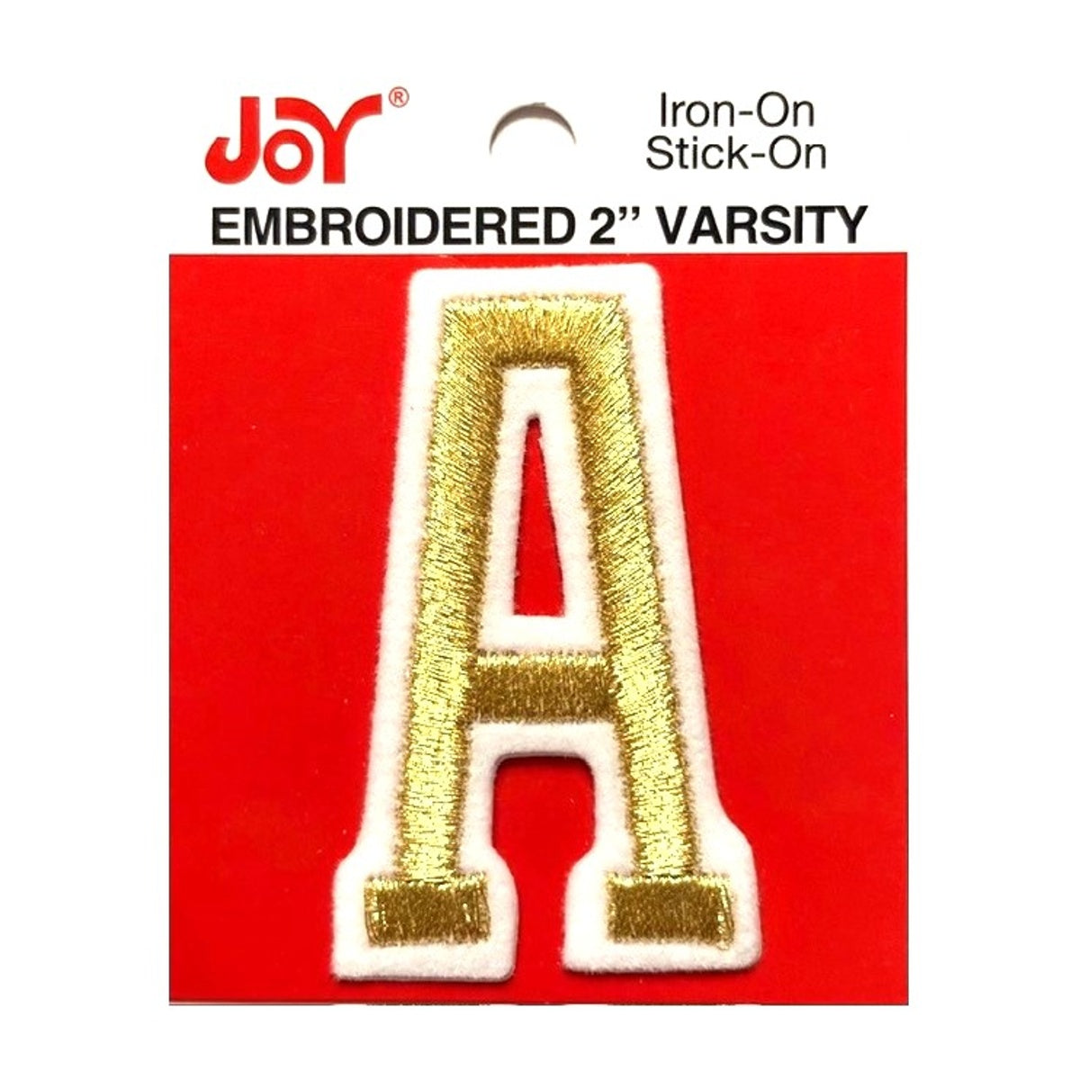 Joy Embroidered Iron-On 2 Inch Varsity Letters and Numbers