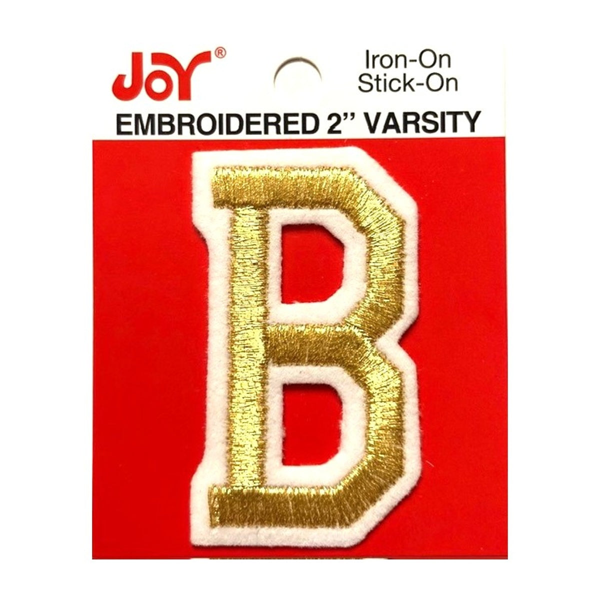 Joy Embroidered Iron-On 2 Inch Varsity Letters and Numbers