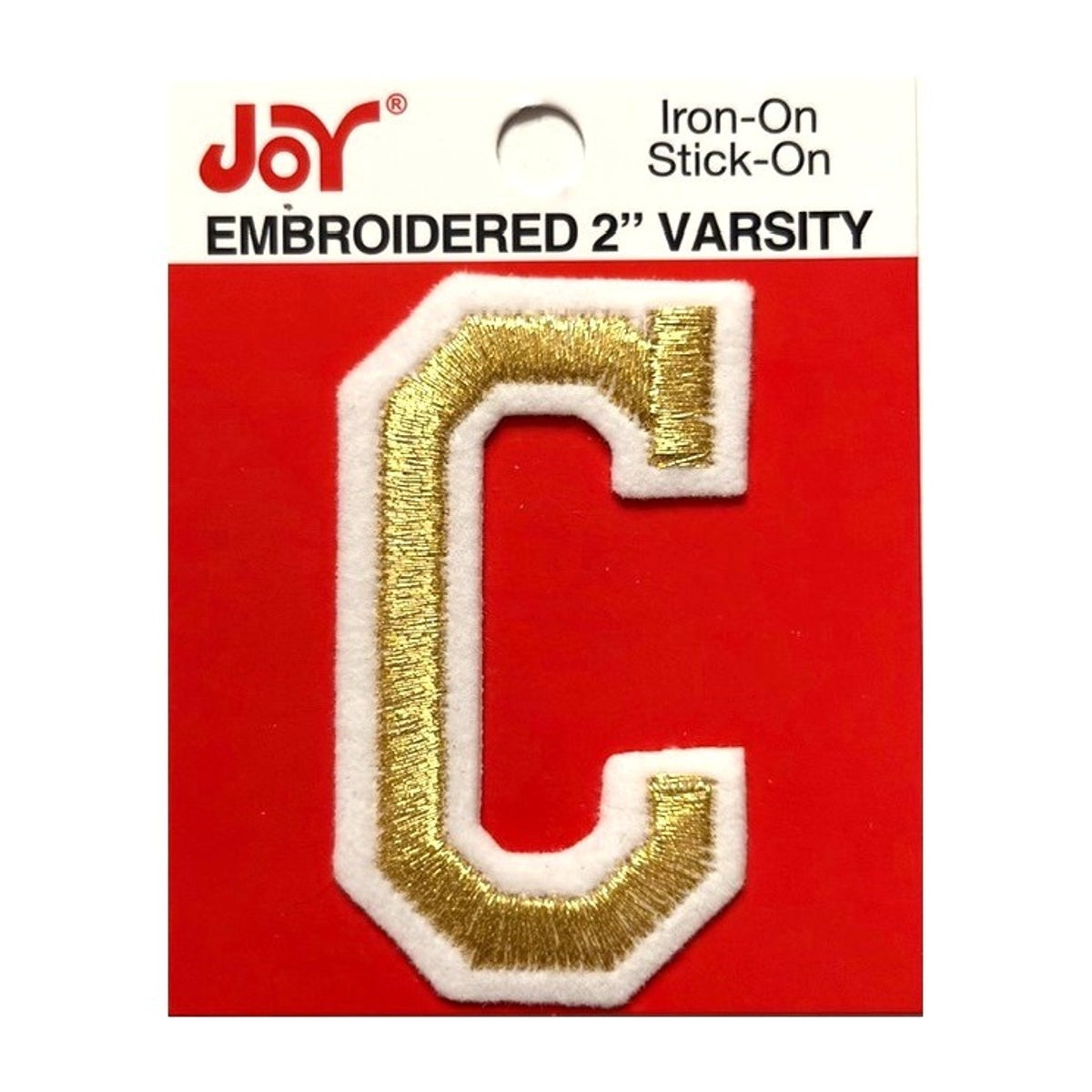 Joy Embroidered Iron-On 2 Inch Varsity Letters and Numbers