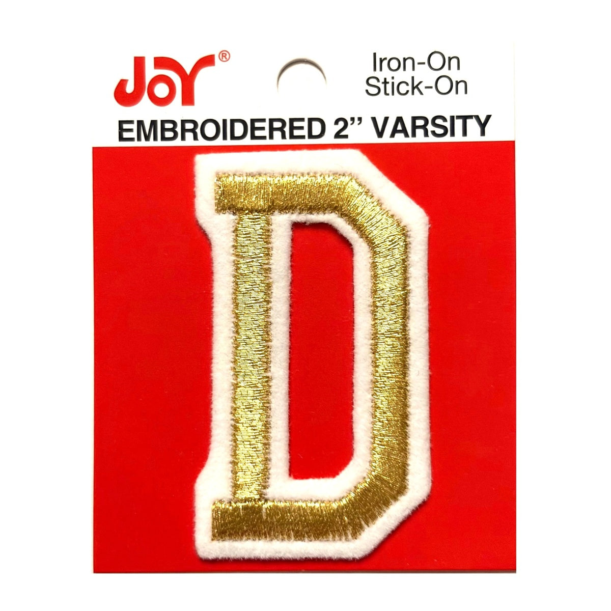 Joy Embroidered Iron-On 2 Inch Varsity Letters and Numbers