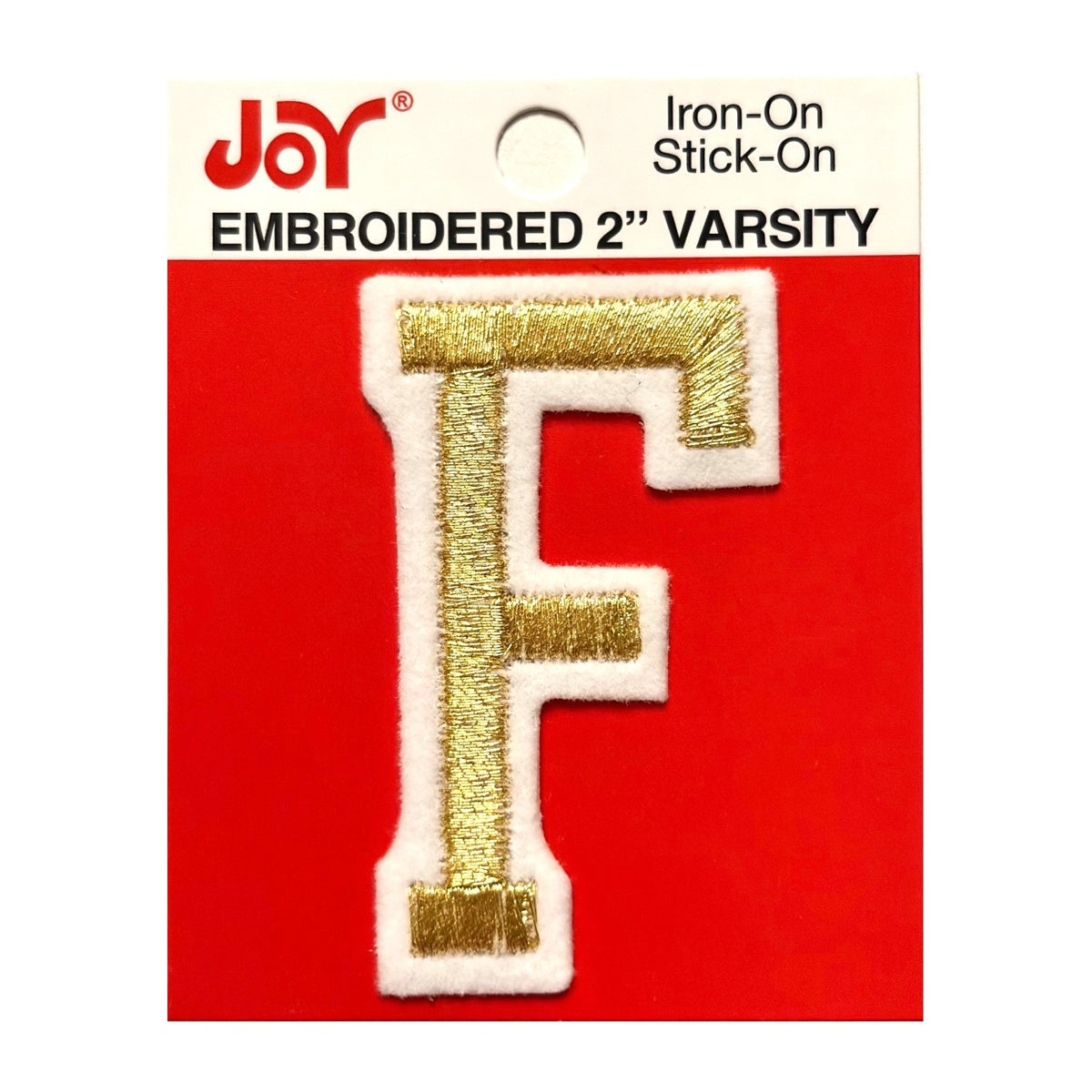 Joy Embroidered Iron-On 2 Inch Varsity Letters and Numbers