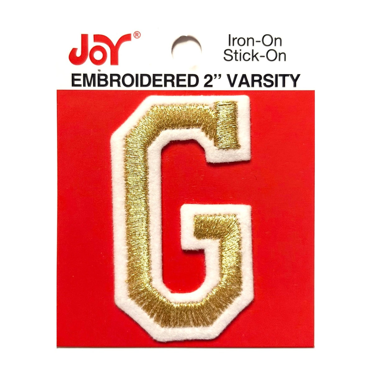 Joy Embroidered Iron-On 2 Inch Varsity Letters and Numbers