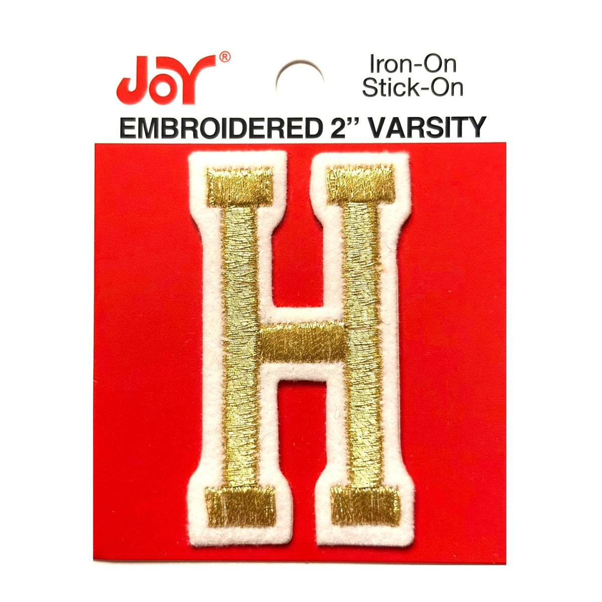Joy Embroidered Iron-On 2 Inch Varsity Letters and Numbers