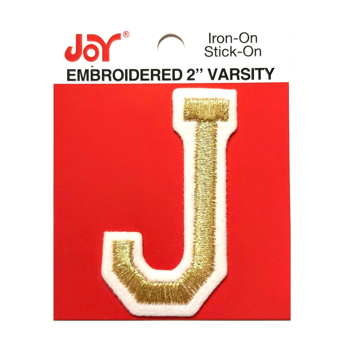 Joy Embroidered Iron-On 2 Inch Varsity Letters and Numbers