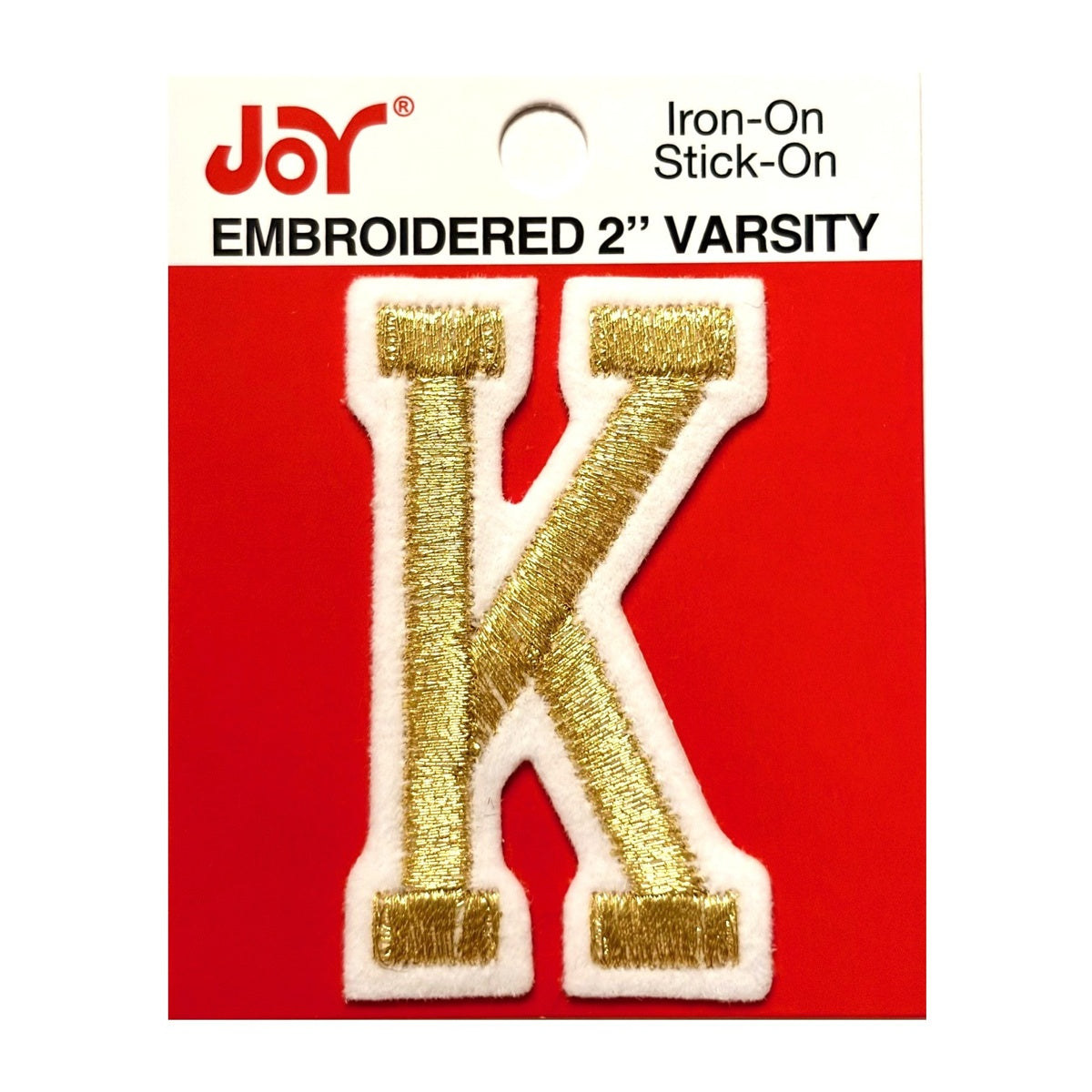 Joy Embroidered Iron-On 2 Inch Varsity Letters and Numbers