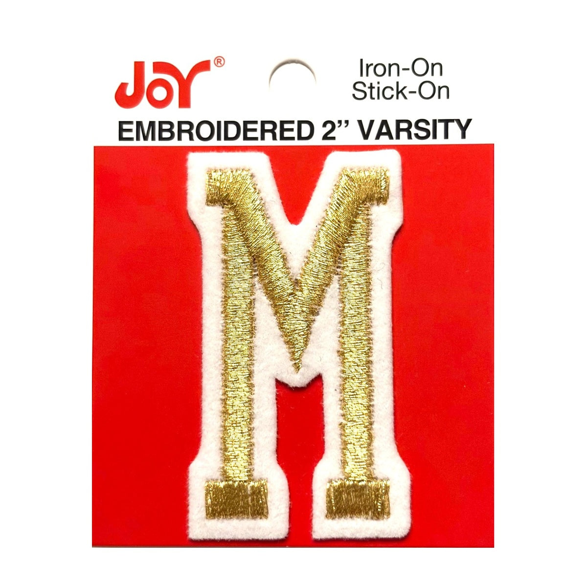 Joy Embroidered Iron-On 2 Inch Varsity Letters and Numbers
