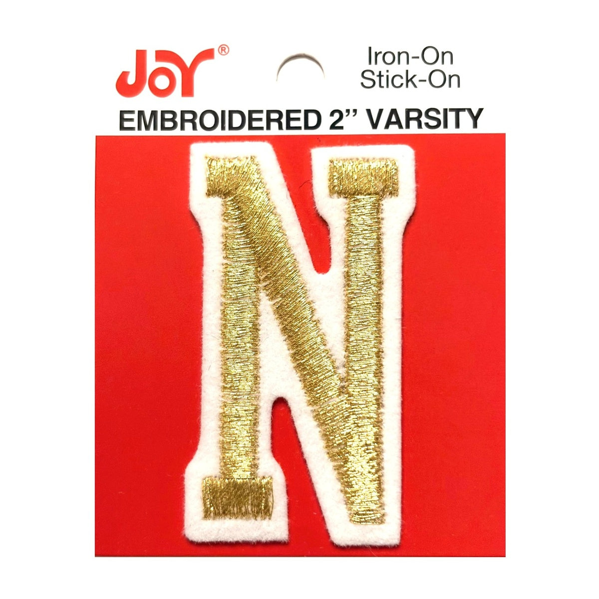 Joy Embroidered Iron-On 2 Inch Varsity Letters and Numbers