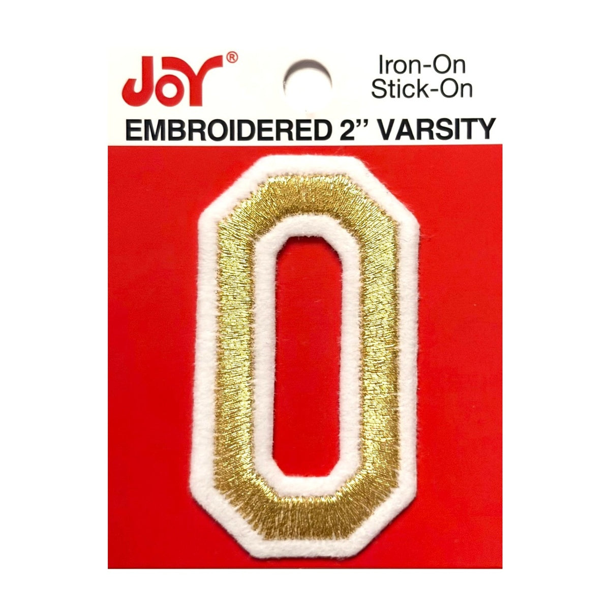 Joy Embroidered Iron-On 2 Inch Varsity Letters and Numbers
