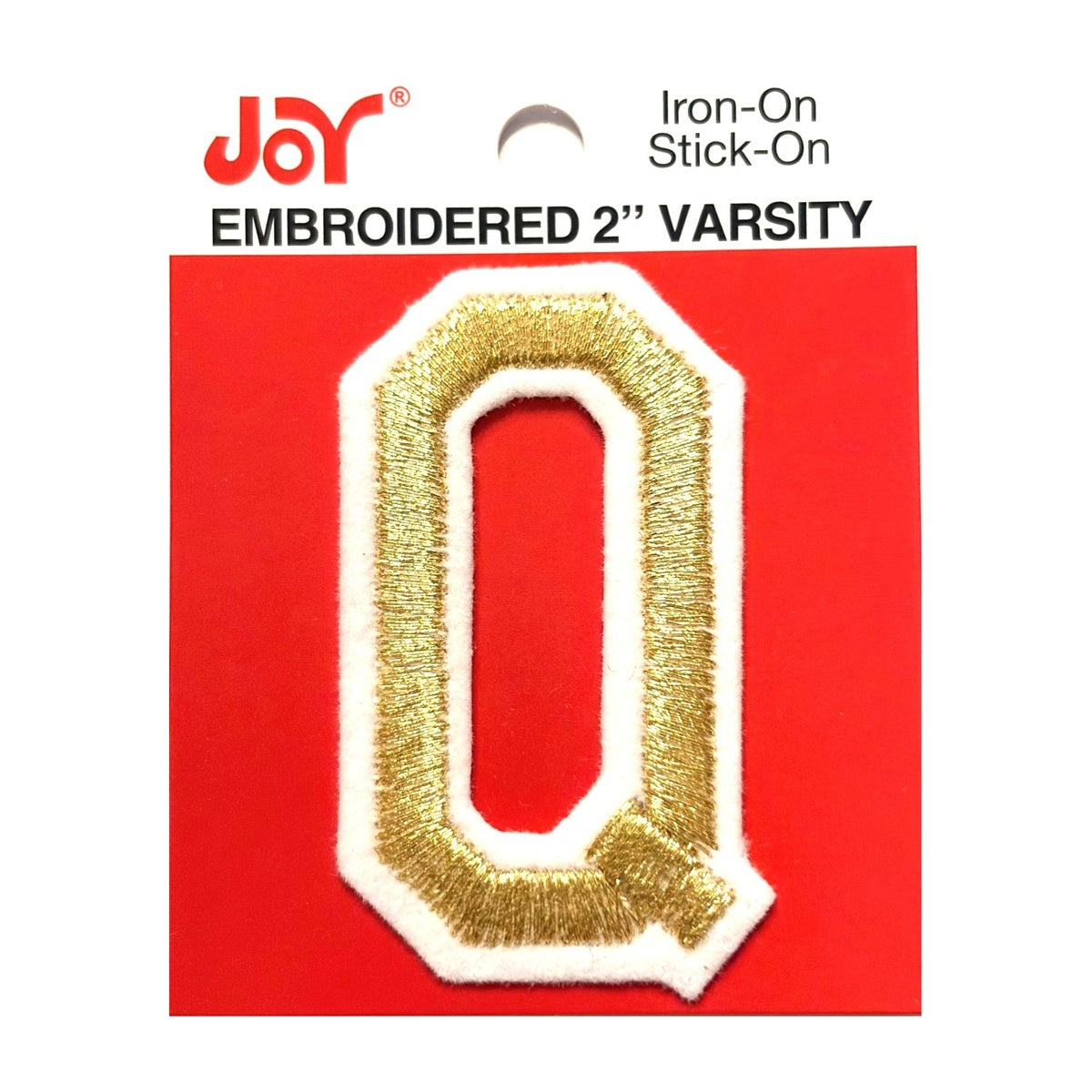 Joy Embroidered Iron-On 2 Inch Varsity Letters and Numbers