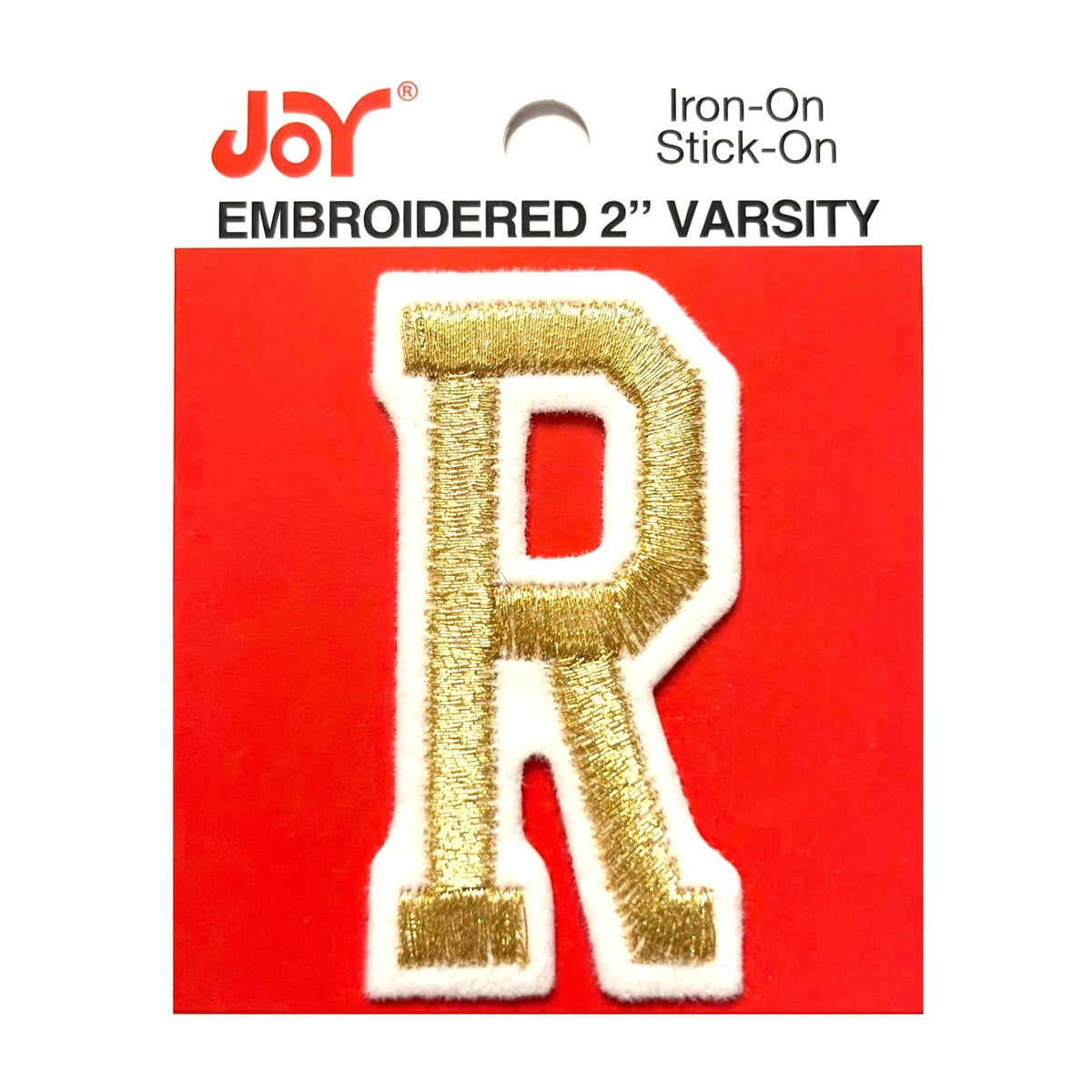 Joy Embroidered Iron-On 2 Inch Varsity Letters and Numbers