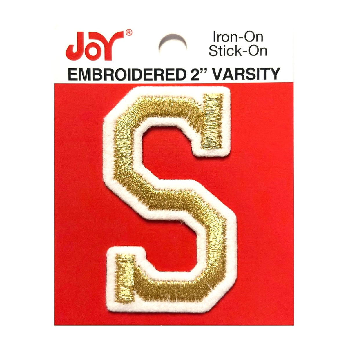 Joy Embroidered Iron-On 2 Inch Varsity Letters and Numbers