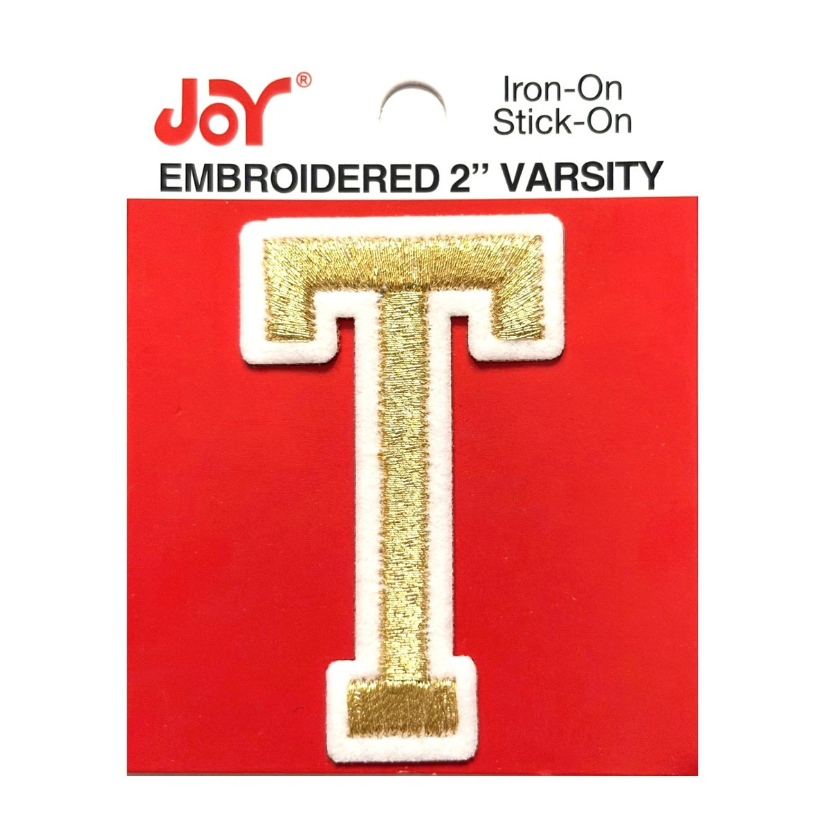 Joy Embroidered Iron-On 2 Inch Varsity Letters and Numbers