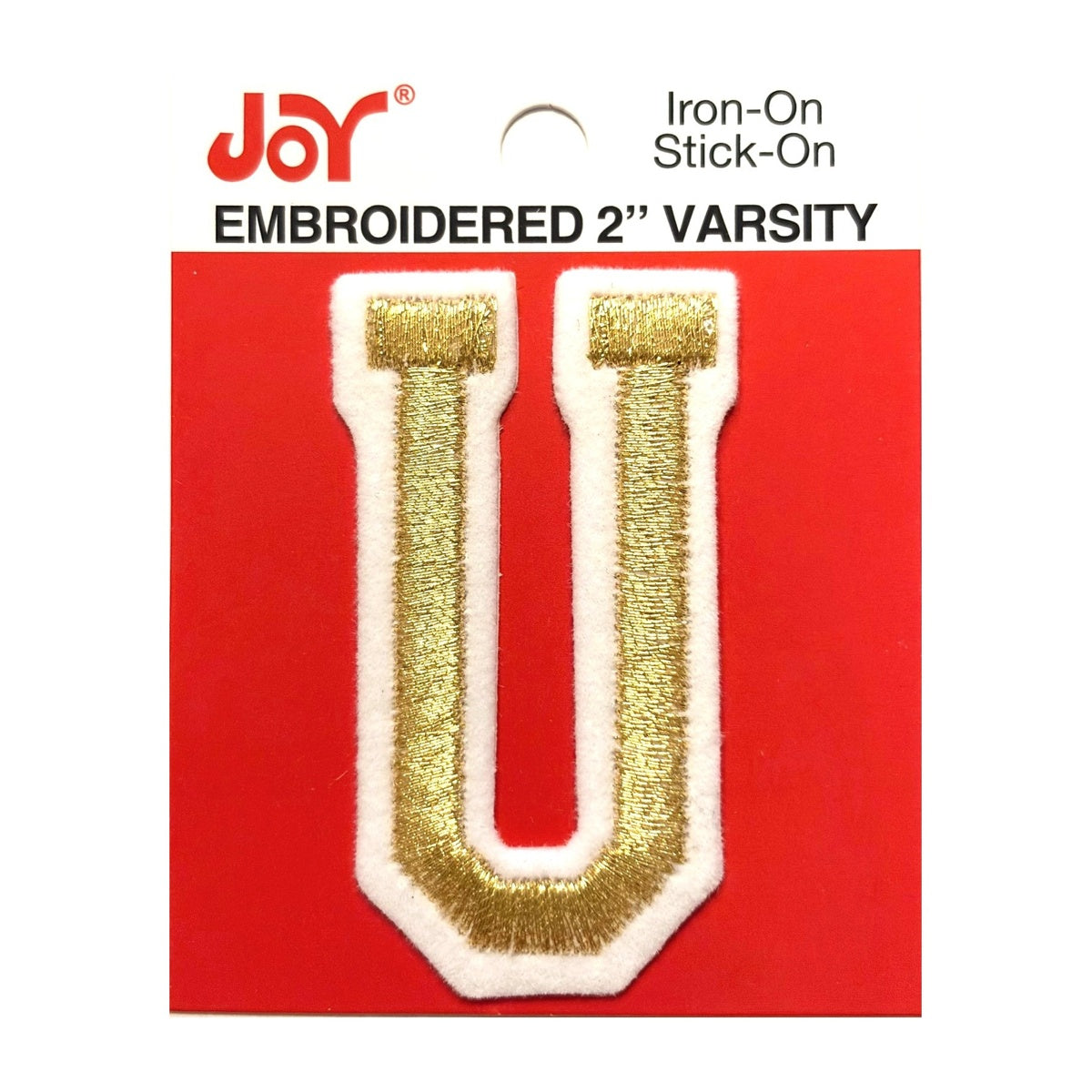 Joy Embroidered Iron-On 2 Inch Varsity Letters and Numbers