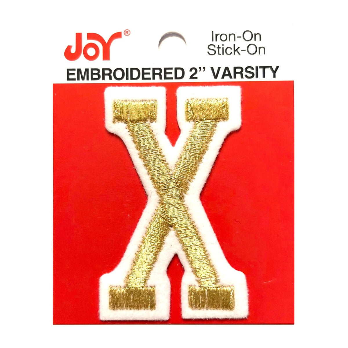Joy Embroidered Iron-On 2 Inch Varsity Letters and Numbers