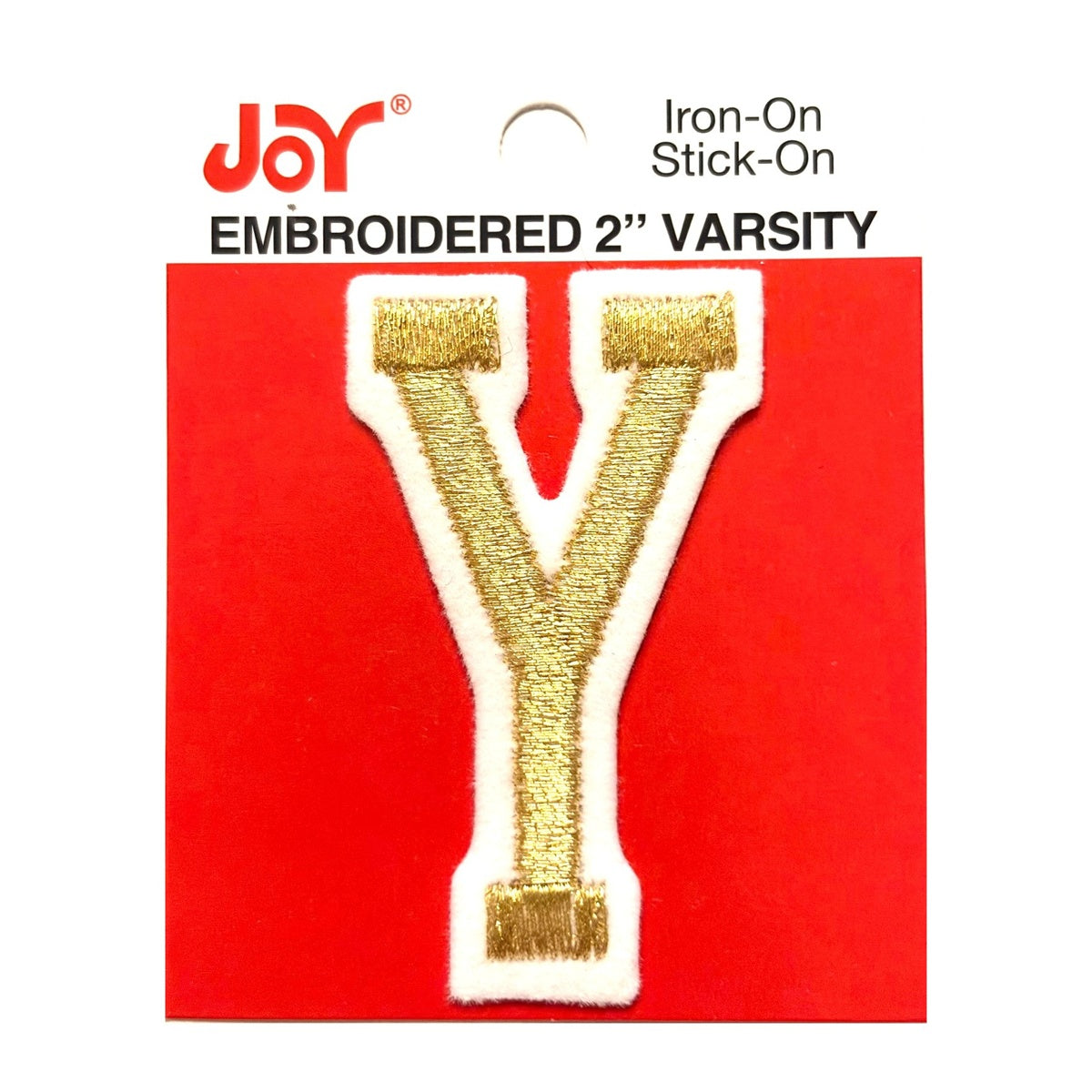 Joy Embroidered Iron-On 2 Inch Varsity Letters and Numbers