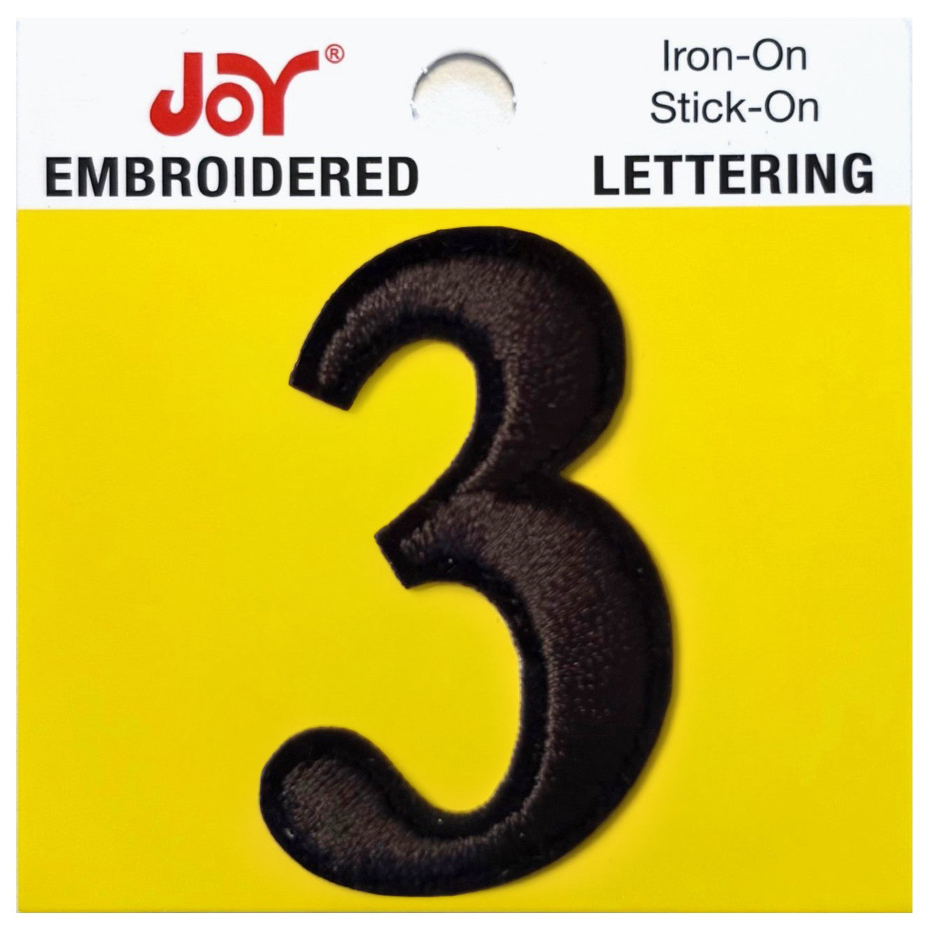 Joy Embroidered Iron-On Lettershop Numbers