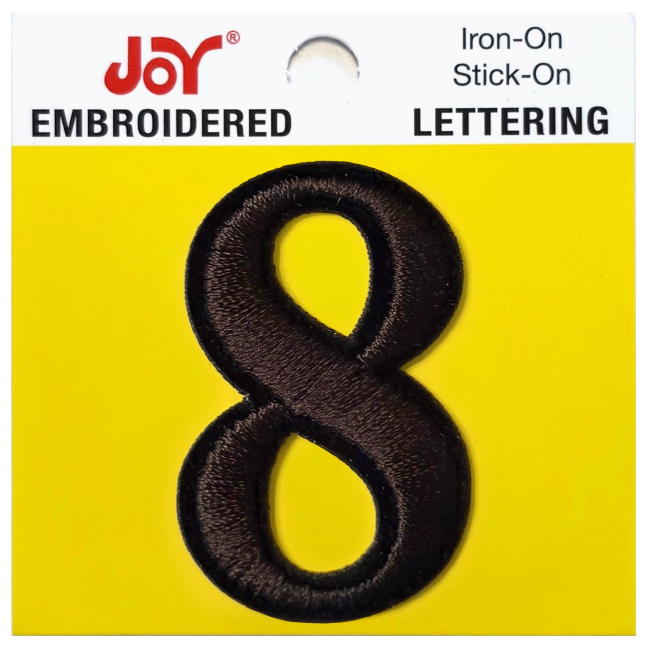 Joy Embroidered Iron-On Lettershop Numbers