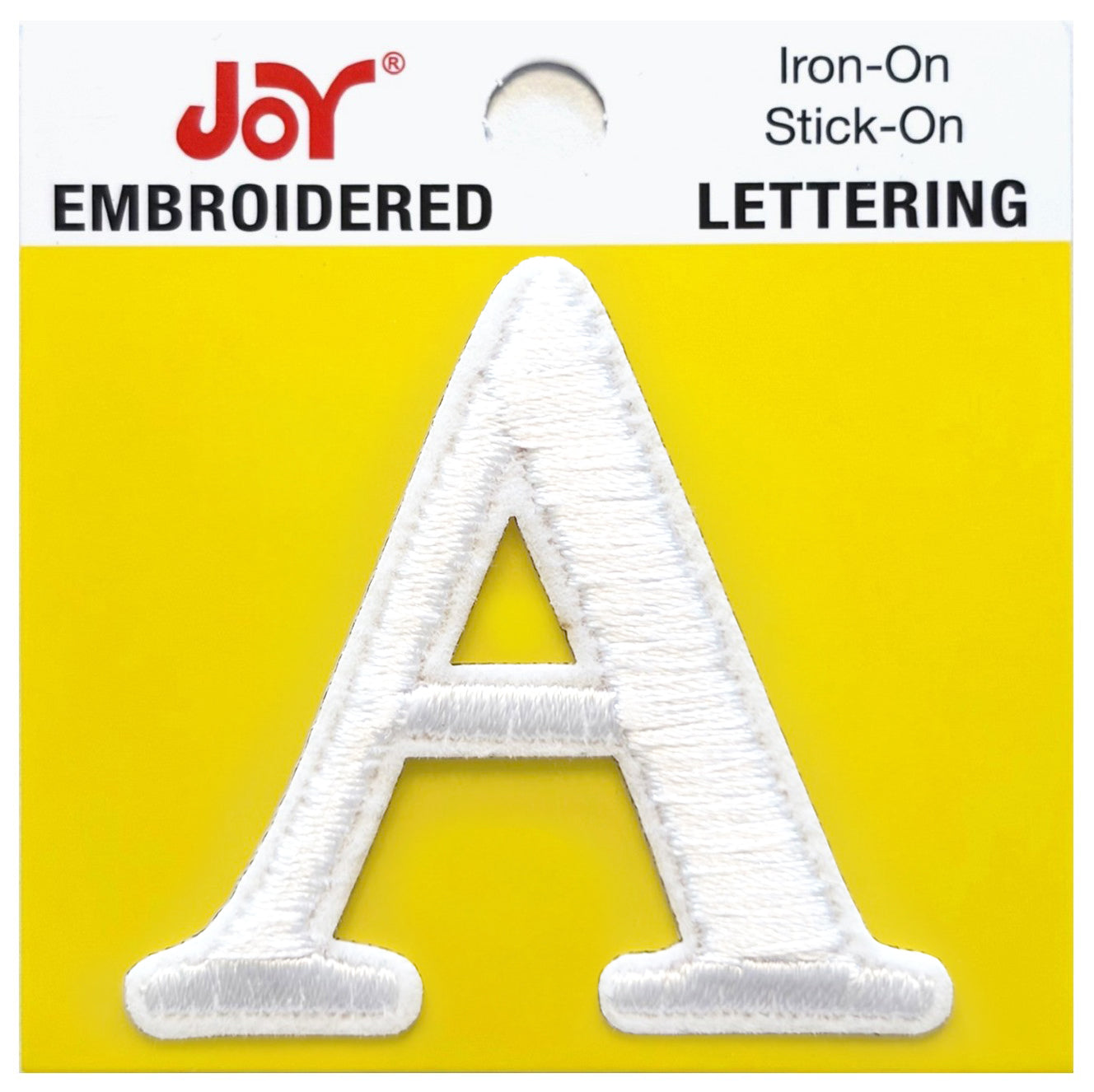Joy Embroidered Iron-On Lettershop Uppercase Letters
