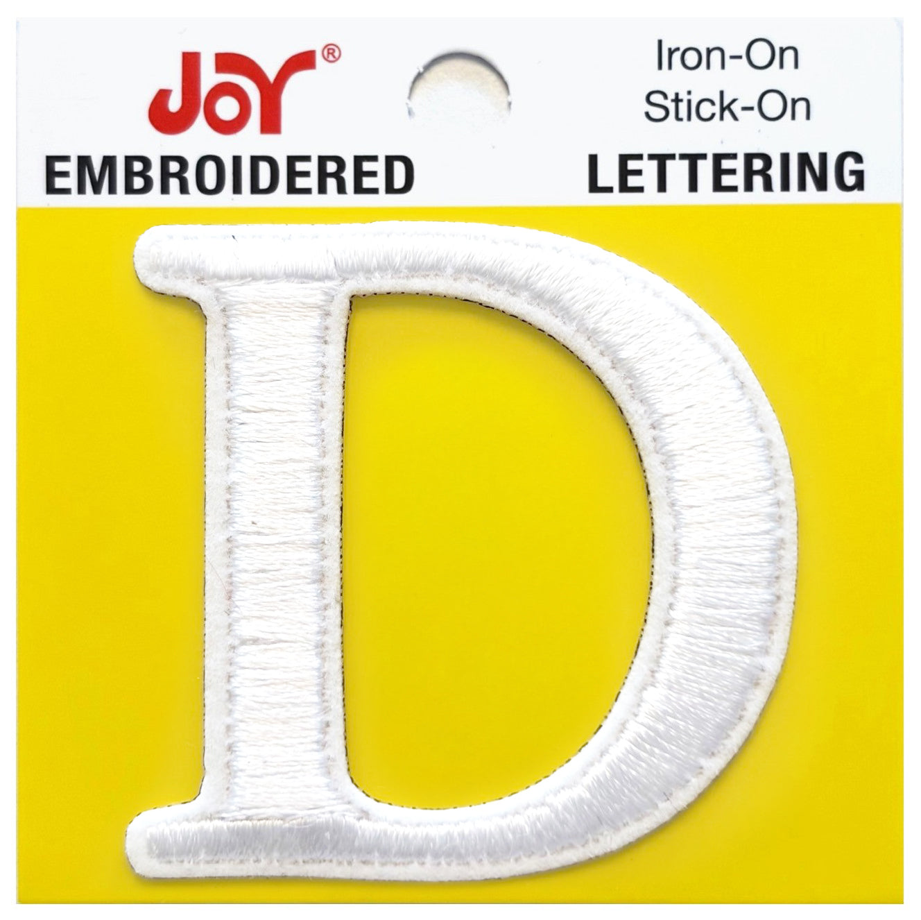 Joy Embroidered Iron-On Lettershop Uppercase Letters