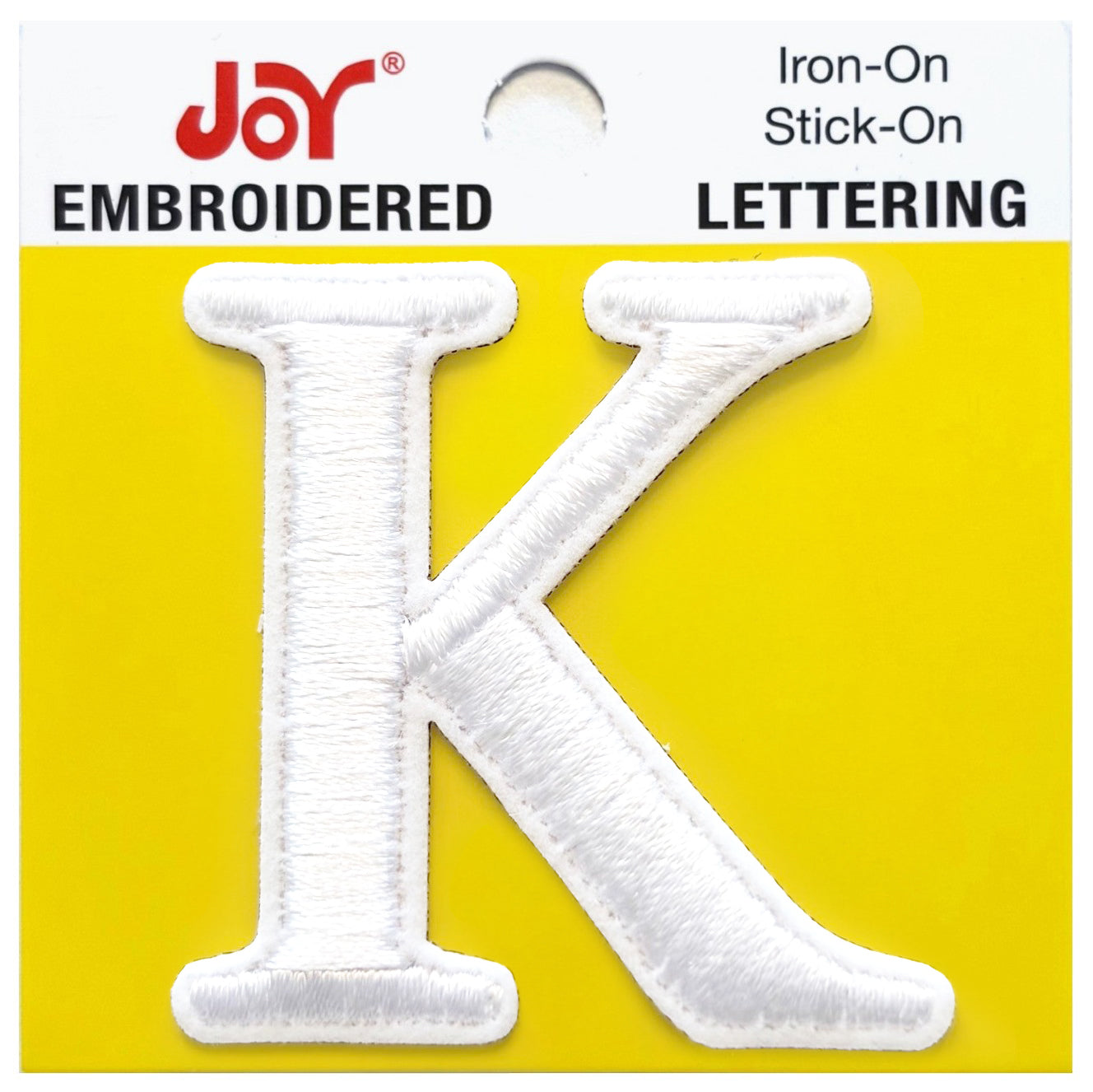 Joy Embroidered Iron-On Lettershop Uppercase Letters