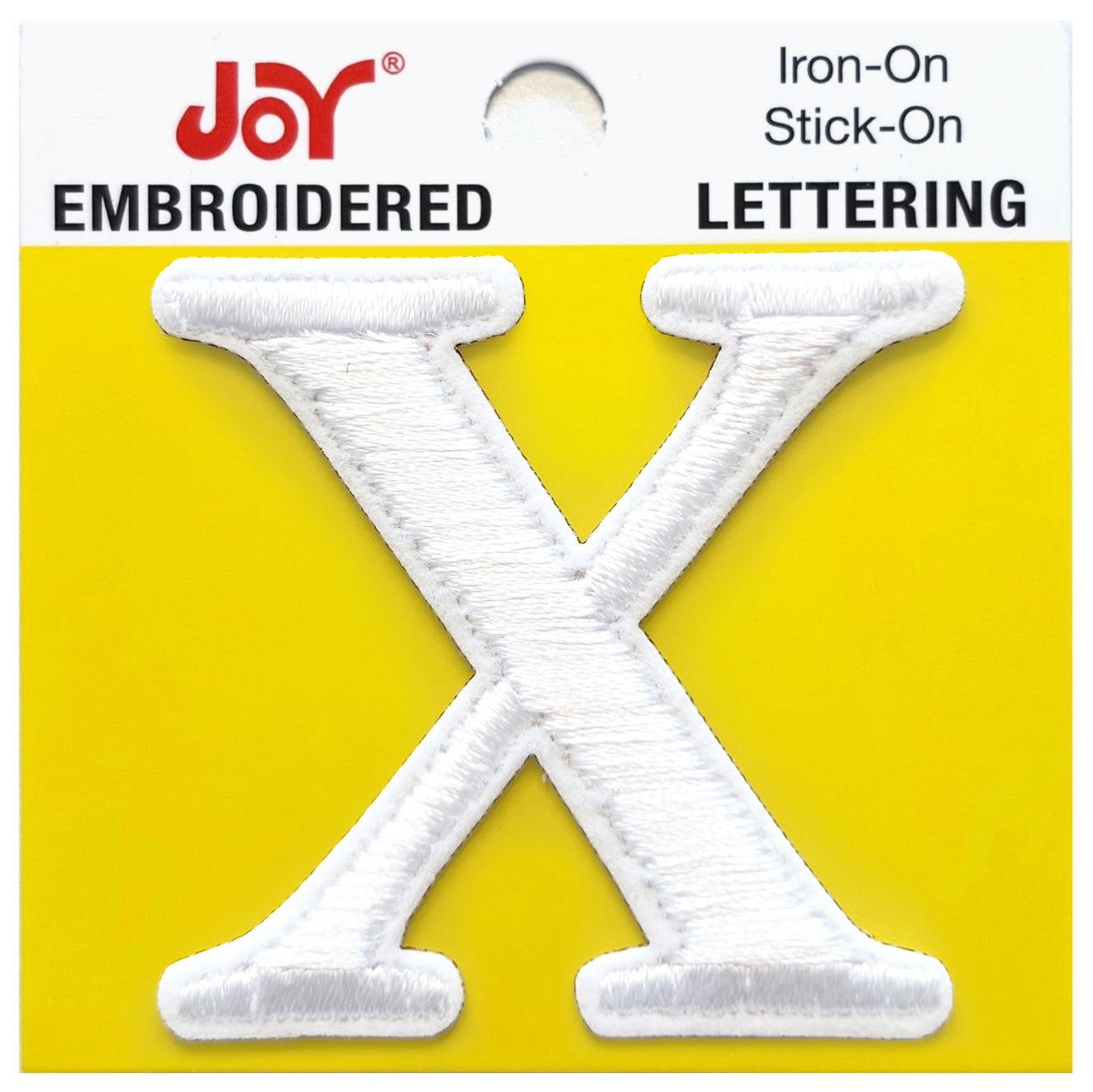 Joy Embroidered Iron-On Lettershop Uppercase Letters