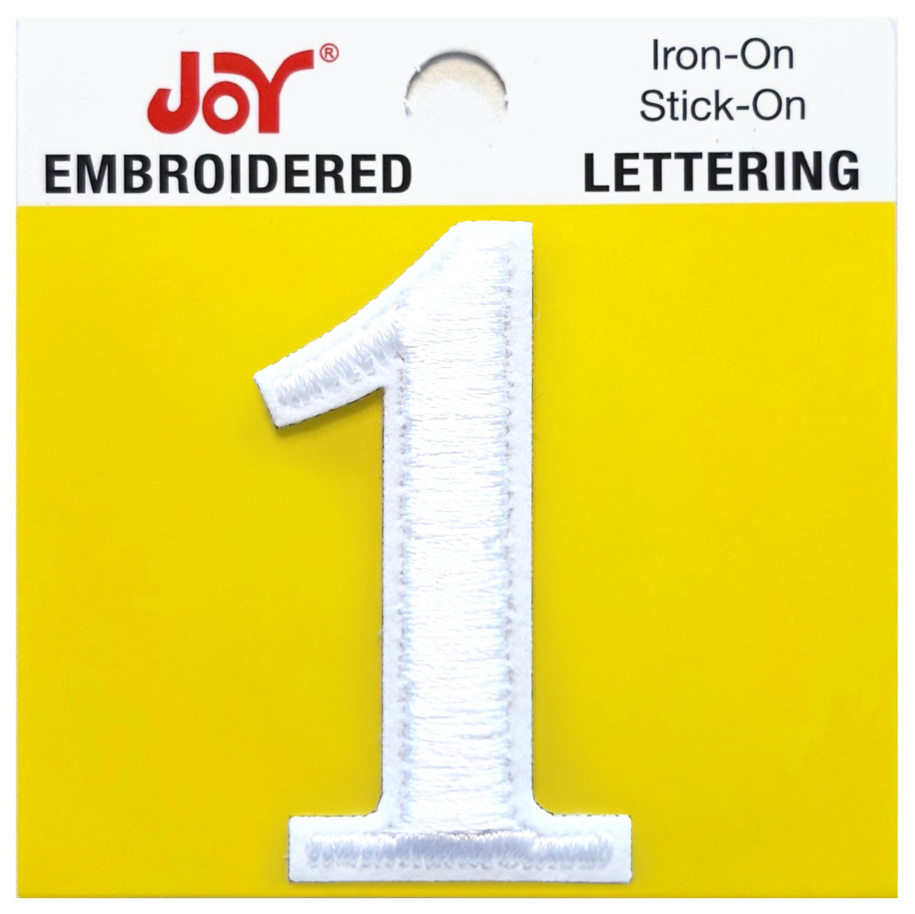 Joy Embroidered Iron-On Lettershop Numbers
