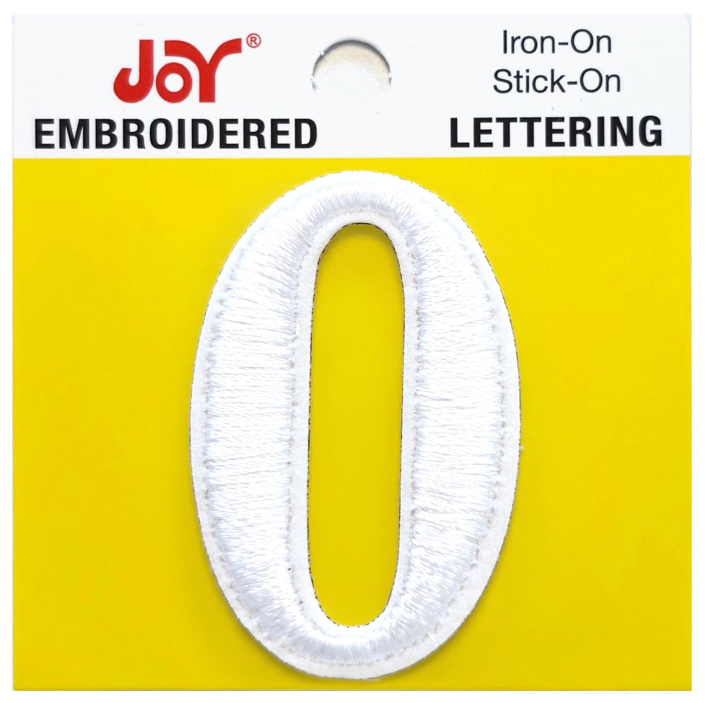 Joy Embroidered Iron-On Lettershop Numbers