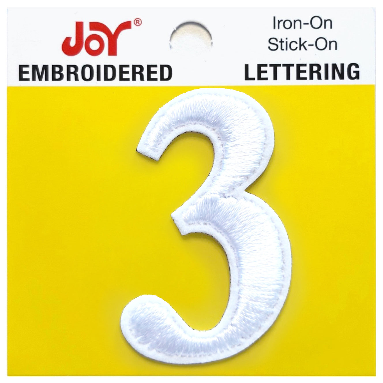 Joy Embroidered Iron-On Lettershop Numbers