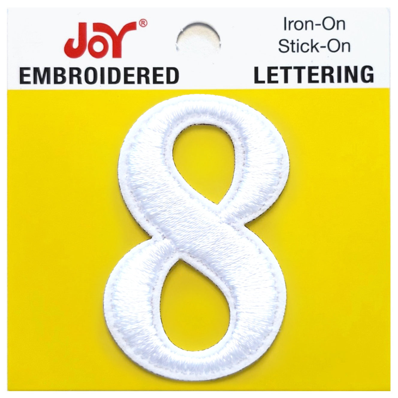 Joy Embroidered Iron-On Lettershop Numbers