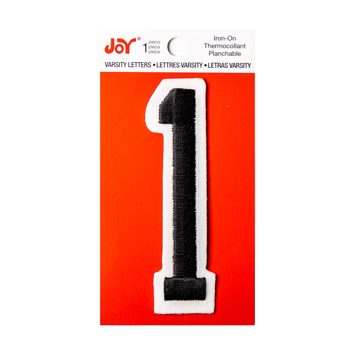 Joy Embroidered Iron-On 3 Inch Varsity Letters and Numbers