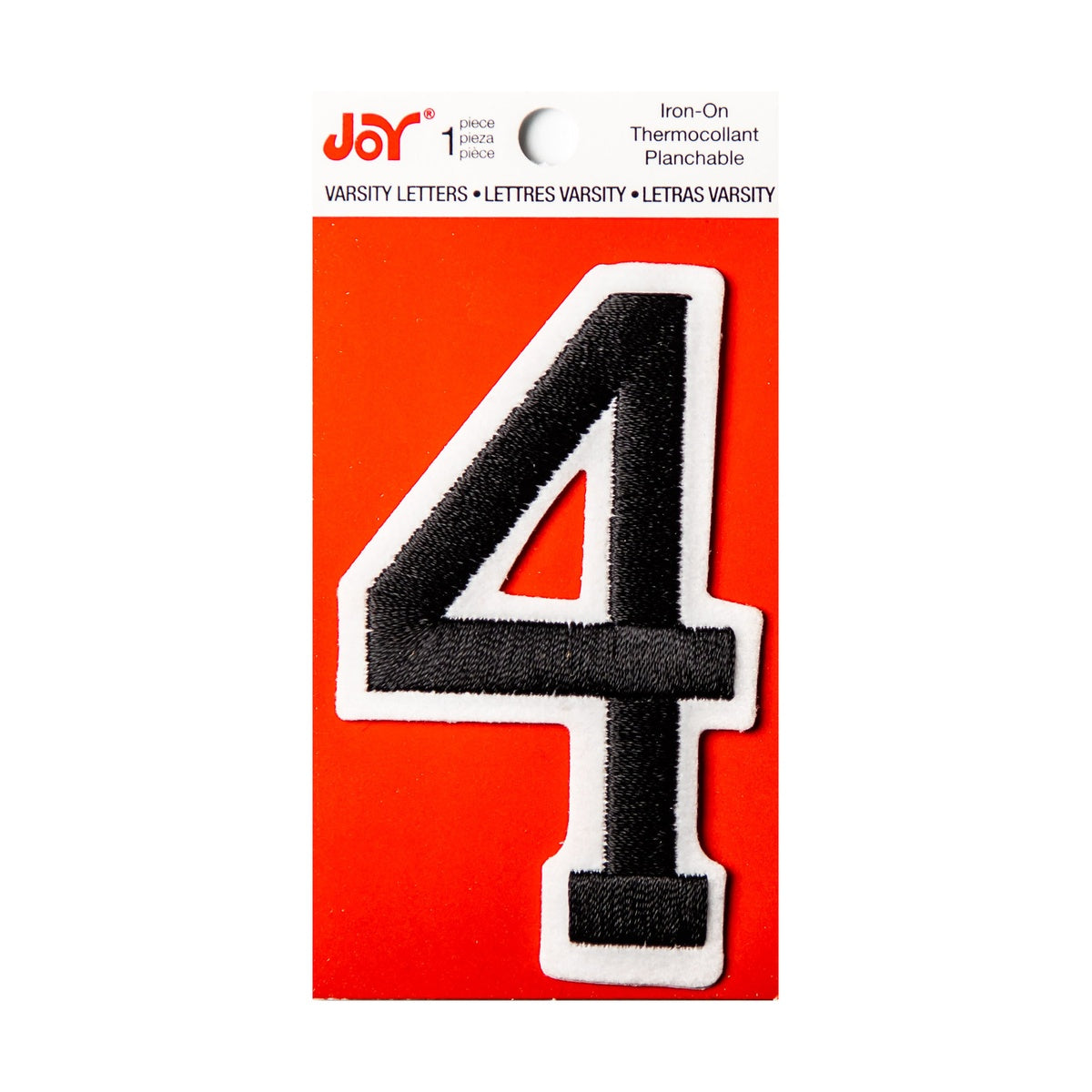 Joy Embroidered Iron-On 3 Inch Varsity Letters and Numbers