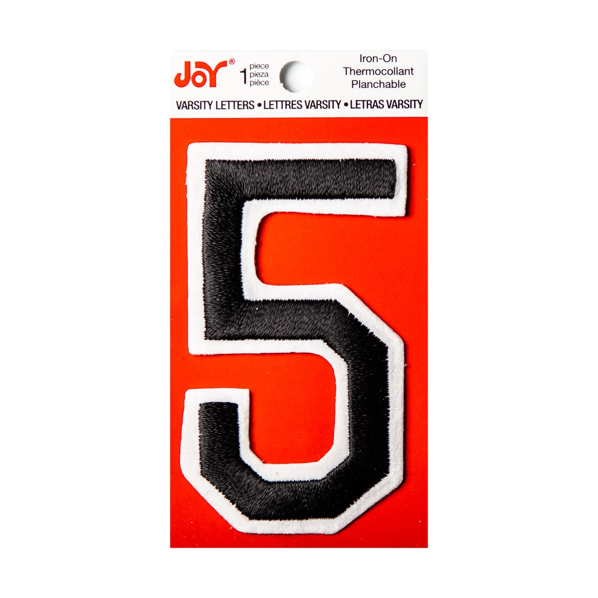 Joy Embroidered Iron-On 3 Inch Varsity Letters and Numbers