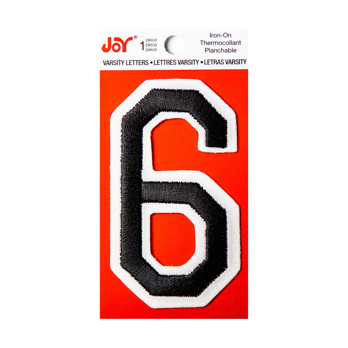 Joy Embroidered Iron-On 3 Inch Varsity Letters and Numbers