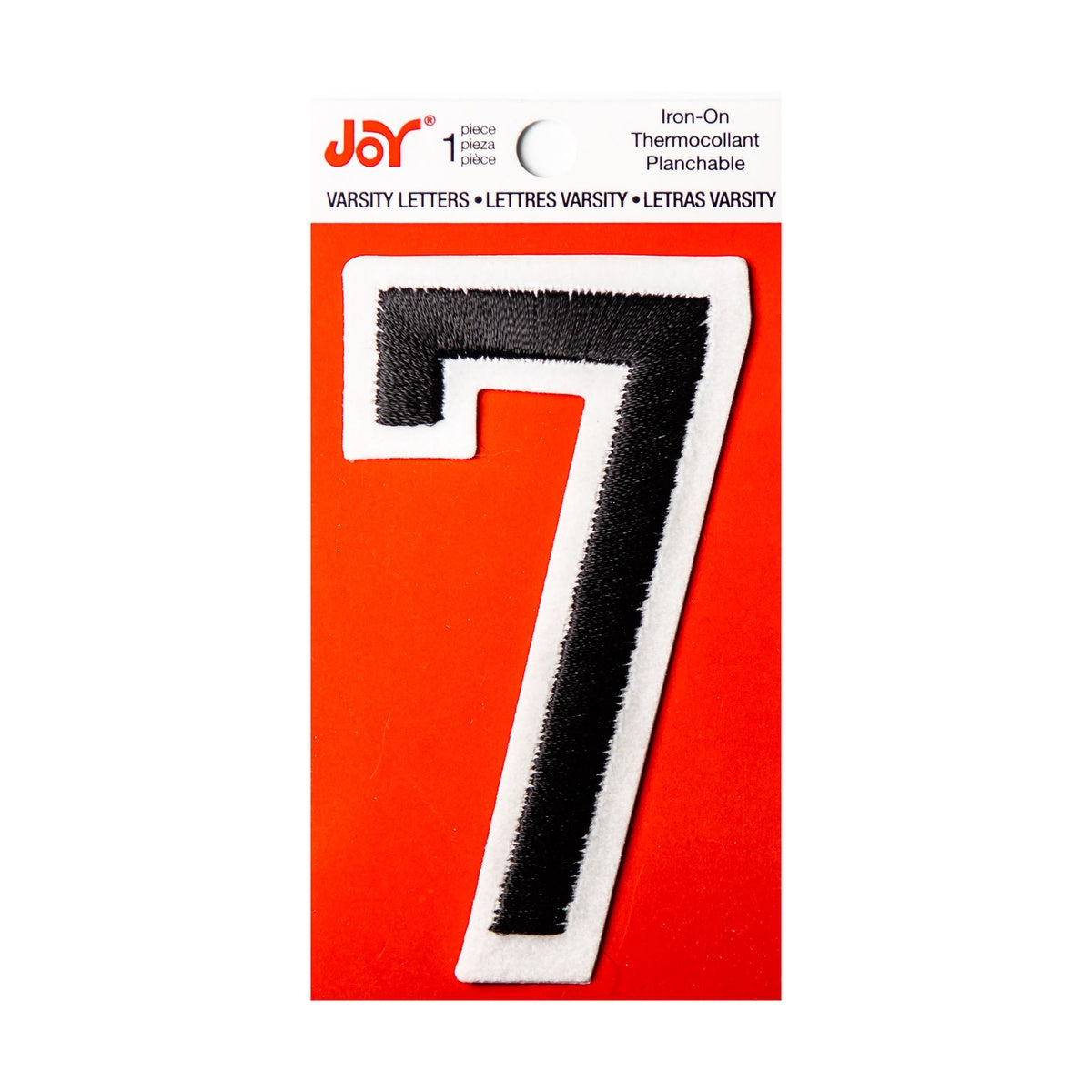 Joy Embroidered Iron-On 3 Inch Varsity Letters and Numbers