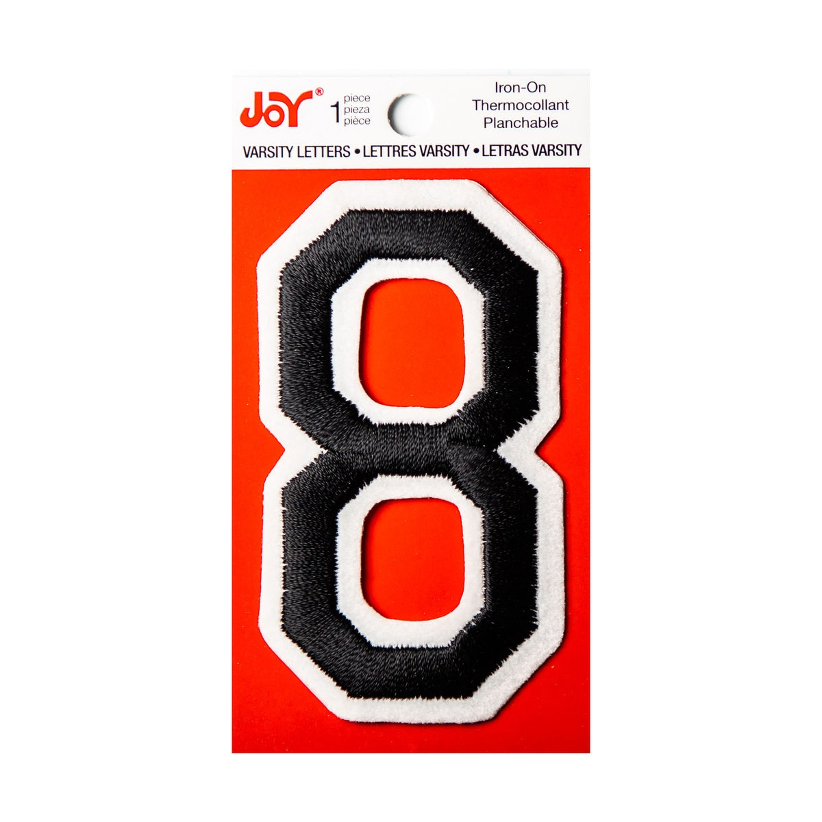 Joy Embroidered Iron-On 3 Inch Varsity Letters and Numbers