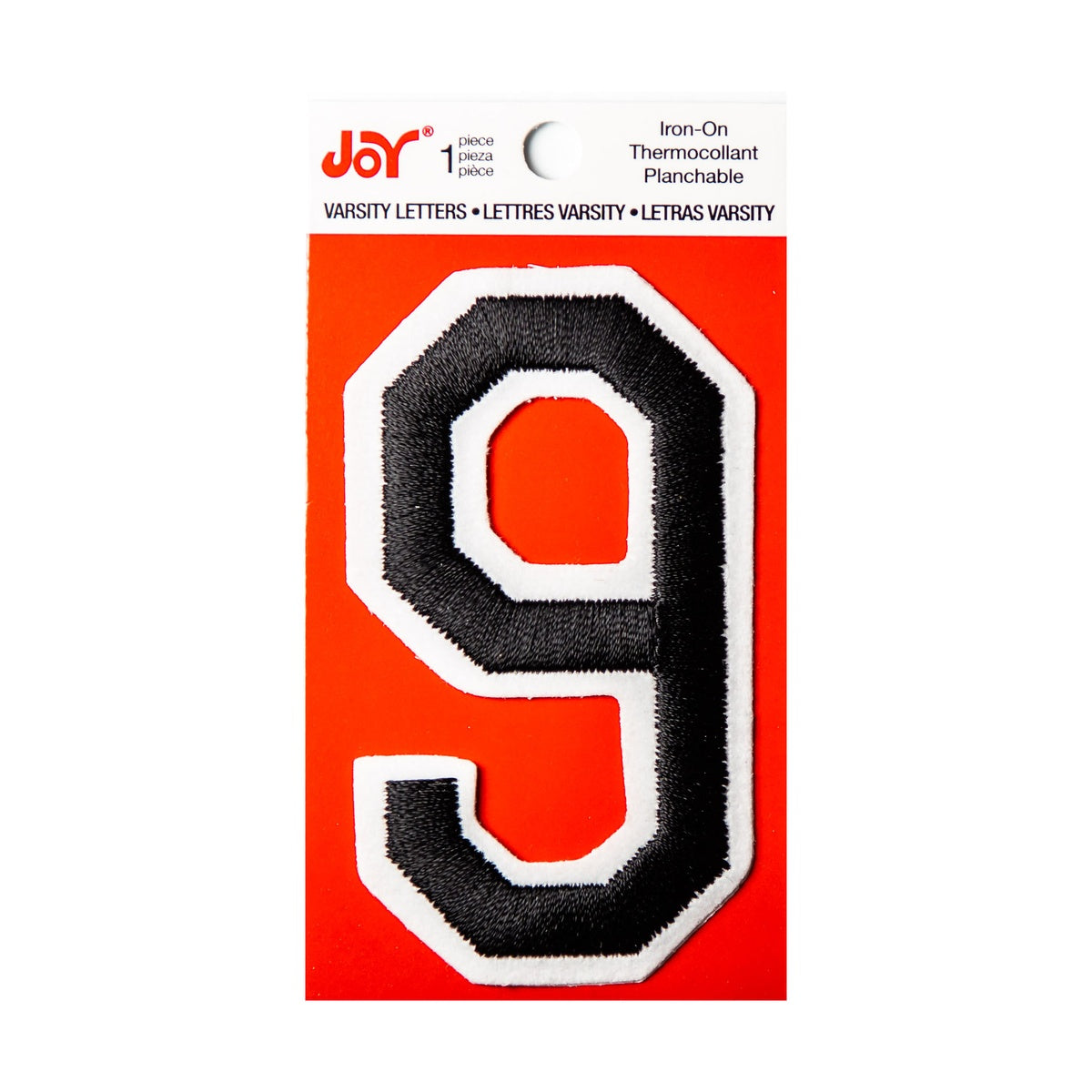 Joy Embroidered Iron-On 3 Inch Varsity Letters and Numbers
