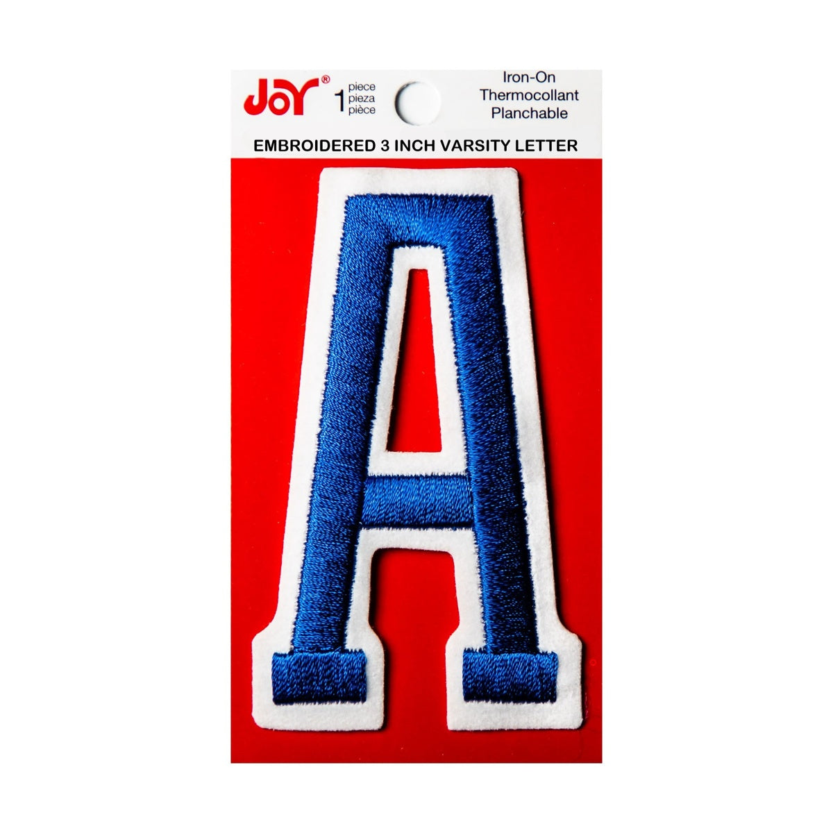 Joy Embroidered Iron-On 3 Inch Varsity Letters and Numbers