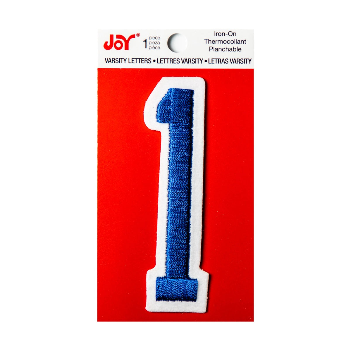 Joy Embroidered Iron-On 3 Inch Varsity Letters and Numbers