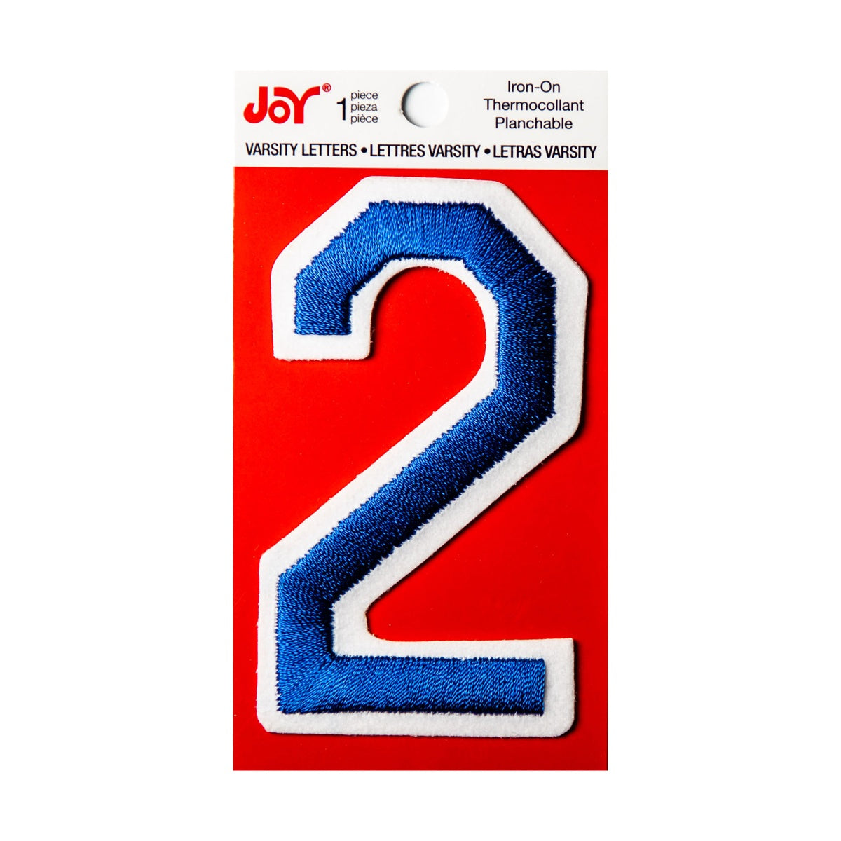 Joy Embroidered Iron-On 3 Inch Varsity Letters and Numbers