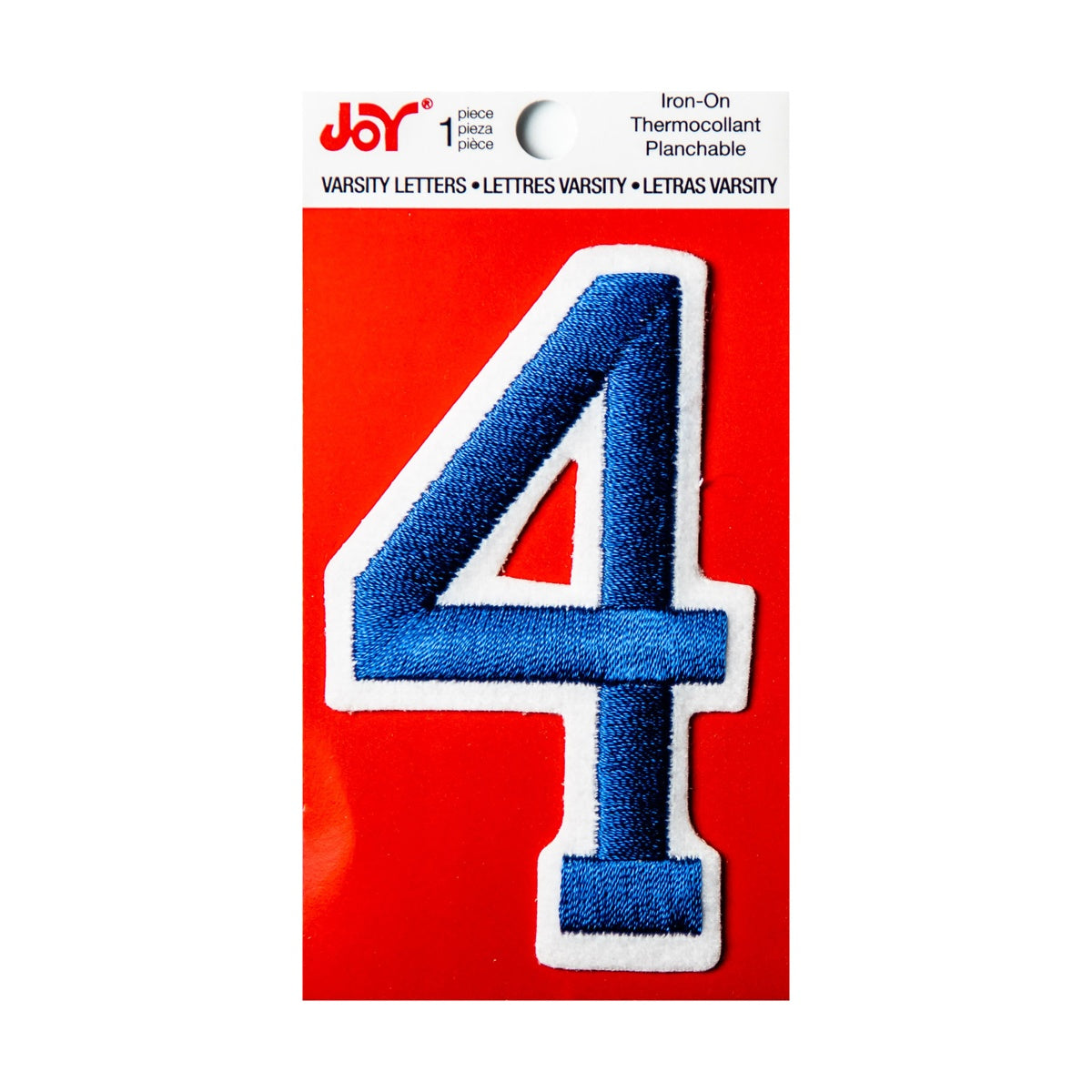 Joy Embroidered Iron-On 3 Inch Varsity Letters and Numbers