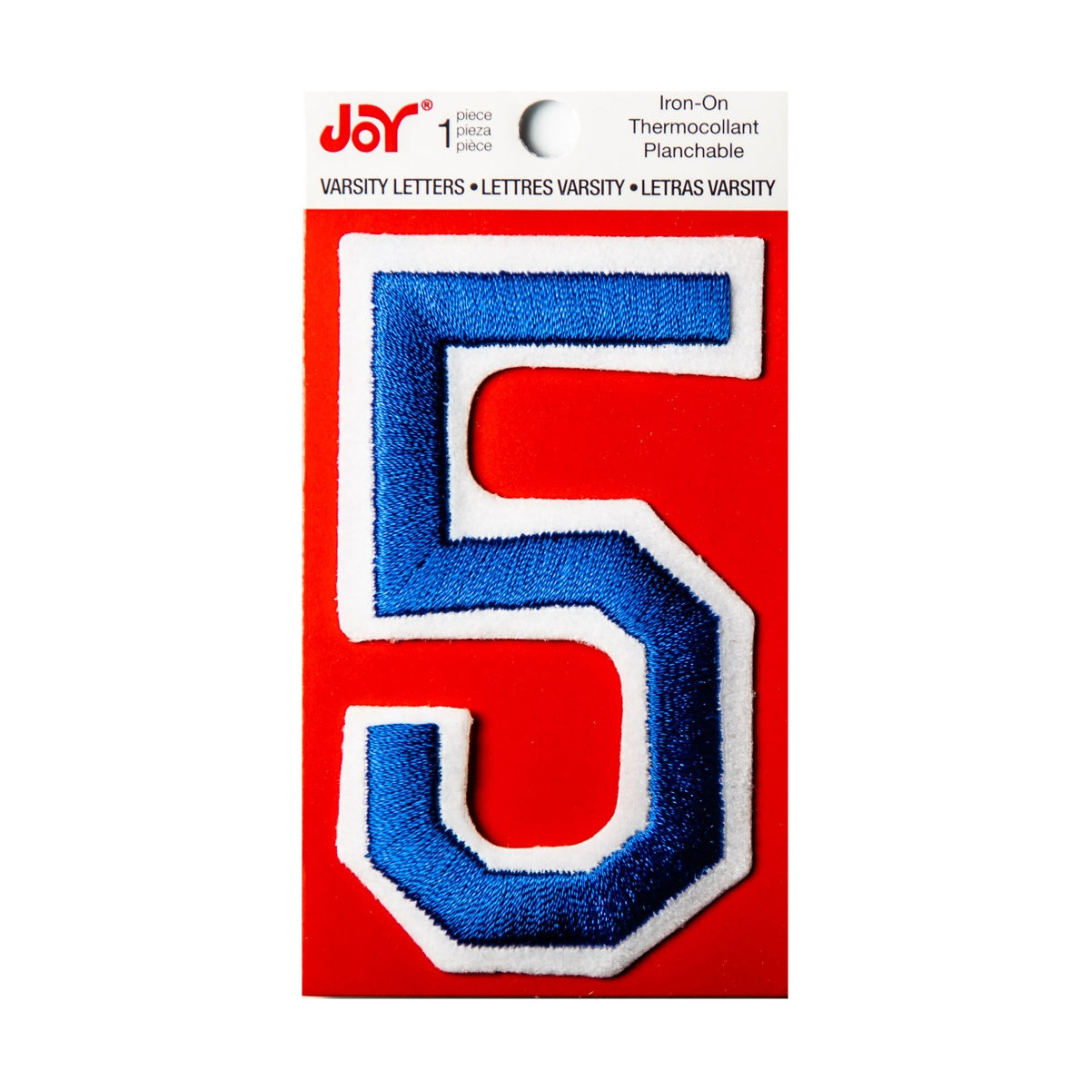 Joy Embroidered Iron-On 3 Inch Varsity Letters and Numbers