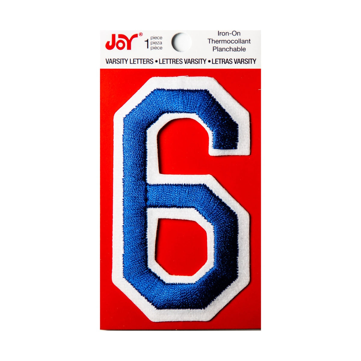 Joy Embroidered Iron-On 3 Inch Varsity Letters and Numbers